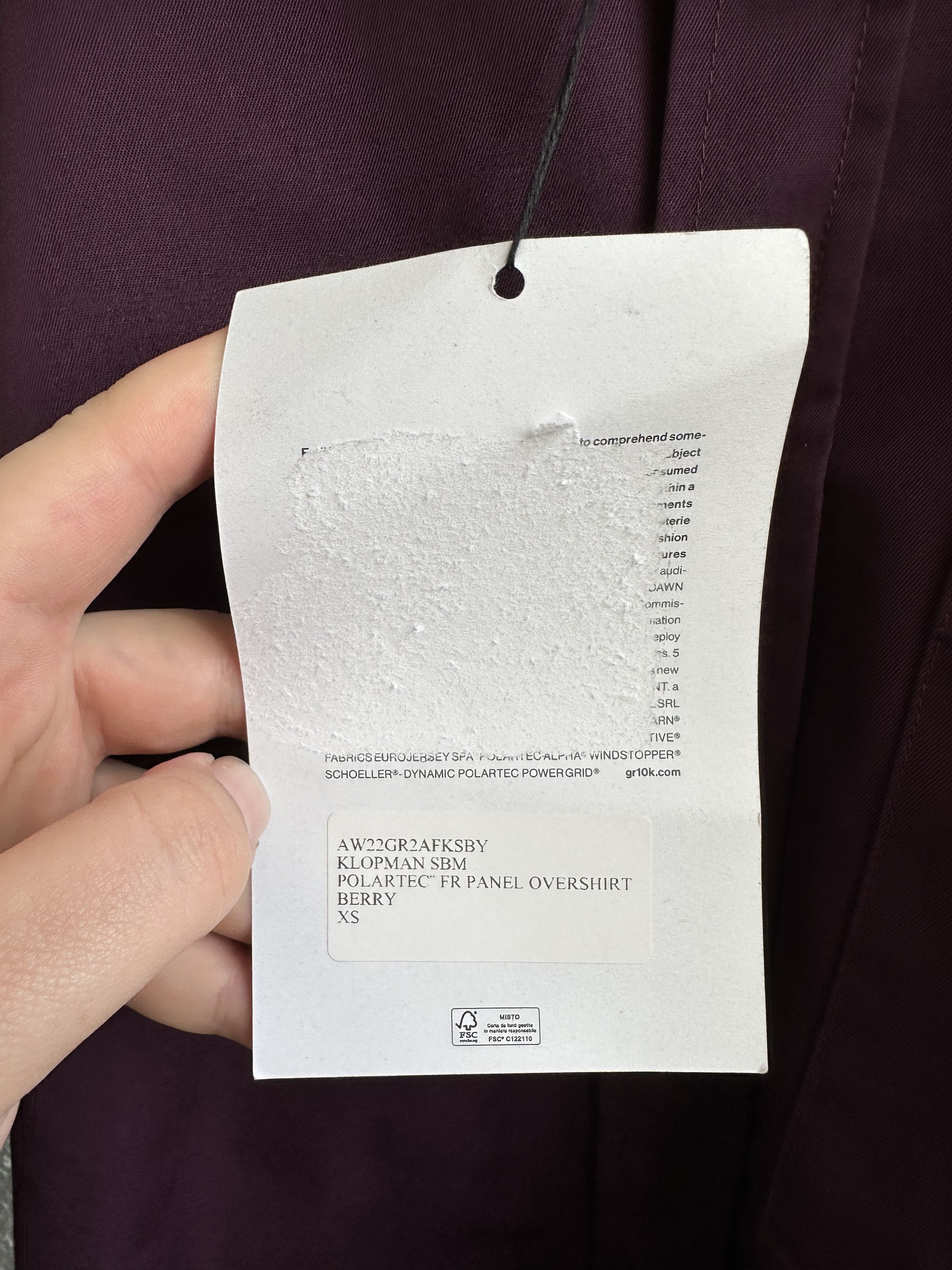 GR10K BNWT oversized Klopman fabric overshirt Size US XS / EU 42 / 0 - 5 Thumbnail