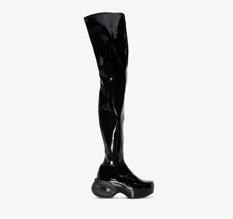 Givenchy Givenchy Sexy Black Latex Over the Knee Platform Boots | Grailed