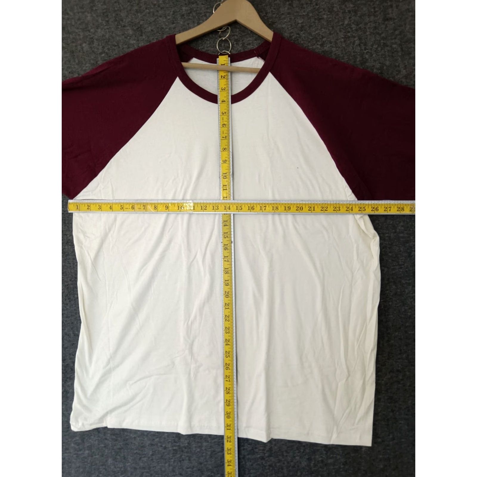 Next Level Next Level T-Shirt Raglan Short-Sleeve 2-Pack Burgundy/White 3XL Men Colorblock Shirts Mens Size US XXL / EU 58 / 5 - 4 Thumbnail