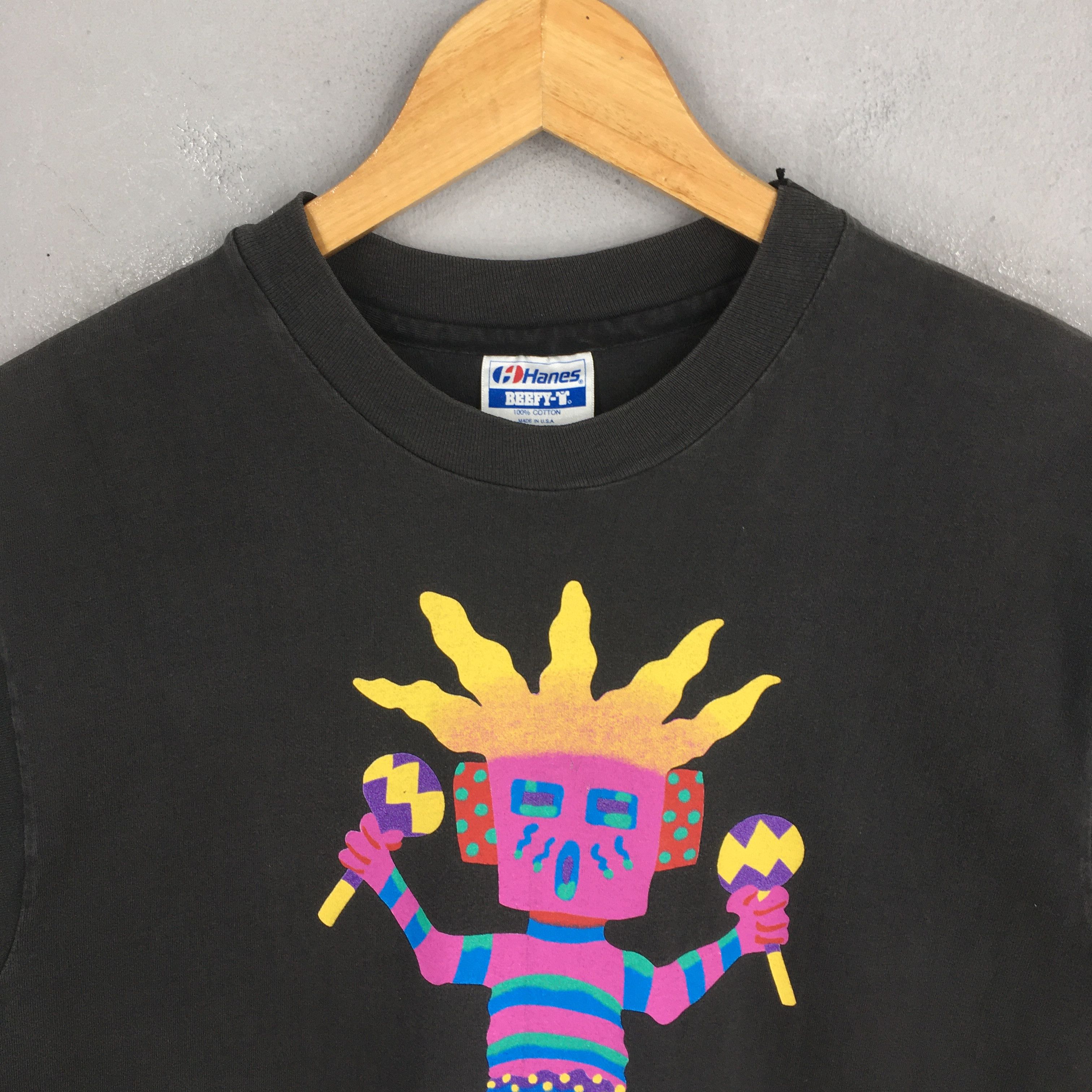 Barbara Kruger × Vintage Vintage 90's Michael Ives Doll Artwork Black T shirt Large Size US L / EU 52-54 / 3 - 2 Thumbnail