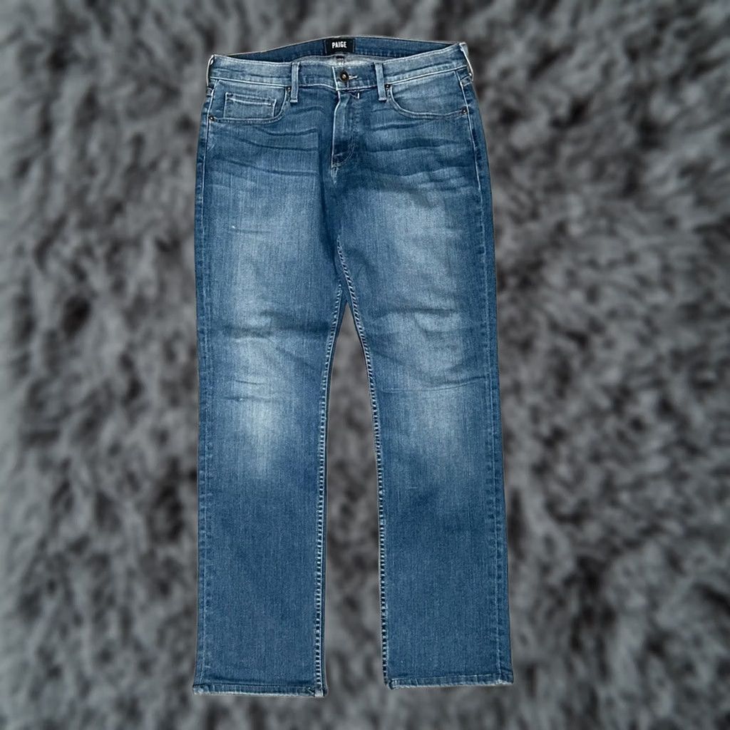 Paige PAIGE Federal Slim Fit LED Blue Jeans - 32 Men Regular Size US 32 / EU 48 - 1 Thumbnail