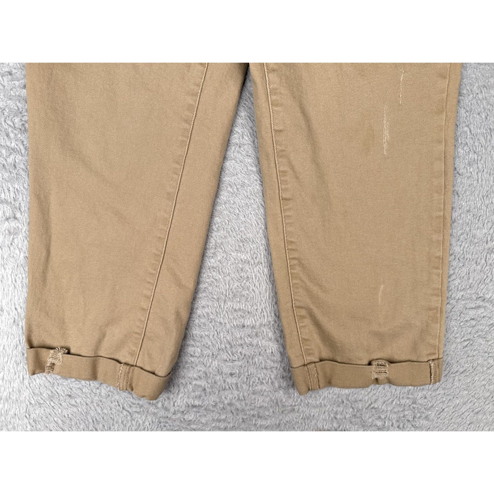 Vintage Time And Tru Pants Womens 6 Brown Mid Rise Cropped Chino Stretch Distressed Pockets Capris Casual Womens Size 28" / US 6 / IT 42 - 2 Thumbnail