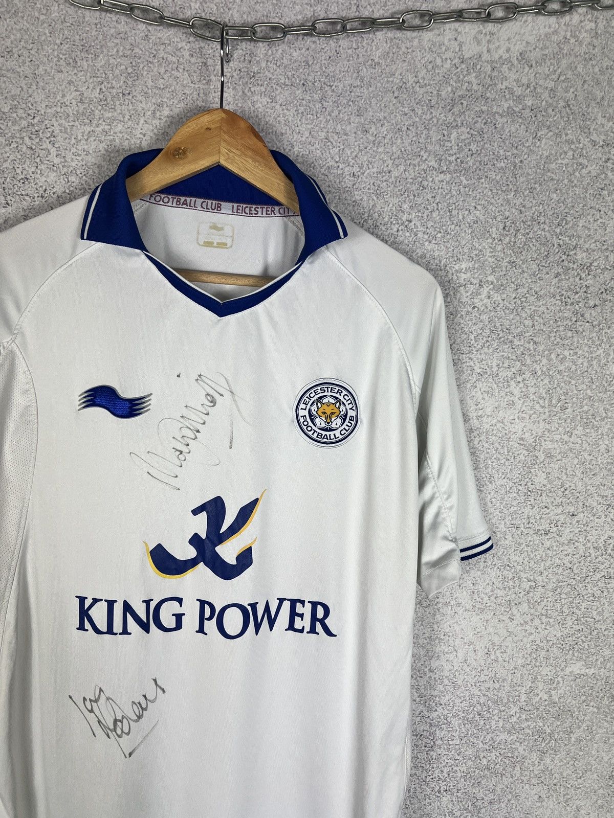 Vintage FC Leicester Signed 2011 2012 Away Burda Soccer Jersey Shirt Size US L / EU 52-54 / 3 - 2 Thumbnail
