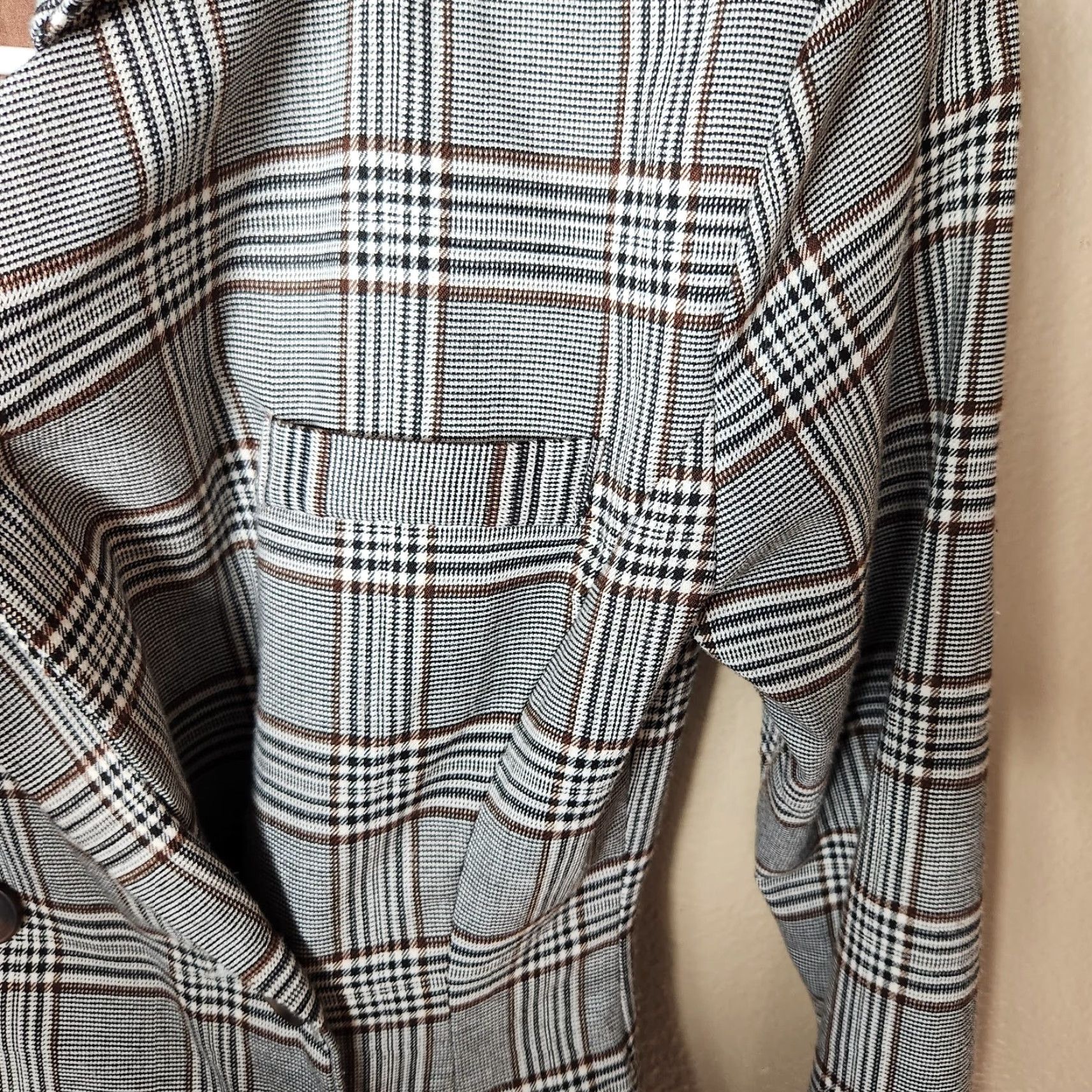 Vintage VINTAGE Magjay Womens Double Breasted Wool/Silk Blend Plaid Trench Dress-Size S Size S / US 4 / IT 40 - 4 Thumbnail