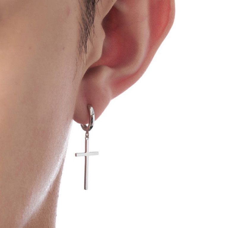 Jewelry Punk Earrings One Pairs Chrome Jewelry Size ONE SIZE - 6 Thumbnail