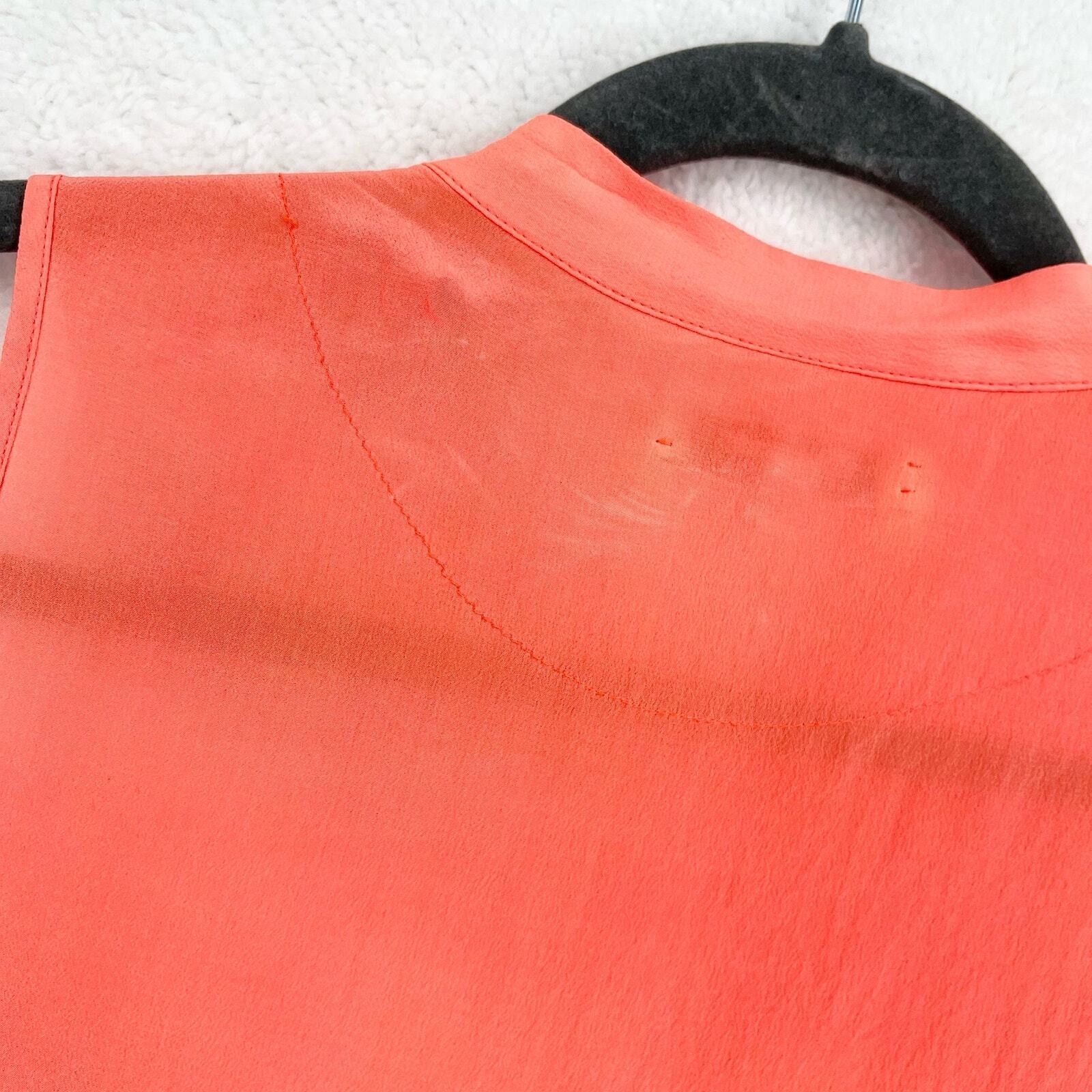 Madewell Madewell Coral Silk Button Down Lightweight Tank Size Small Size S / US 4 / IT 40 - 5 Thumbnail