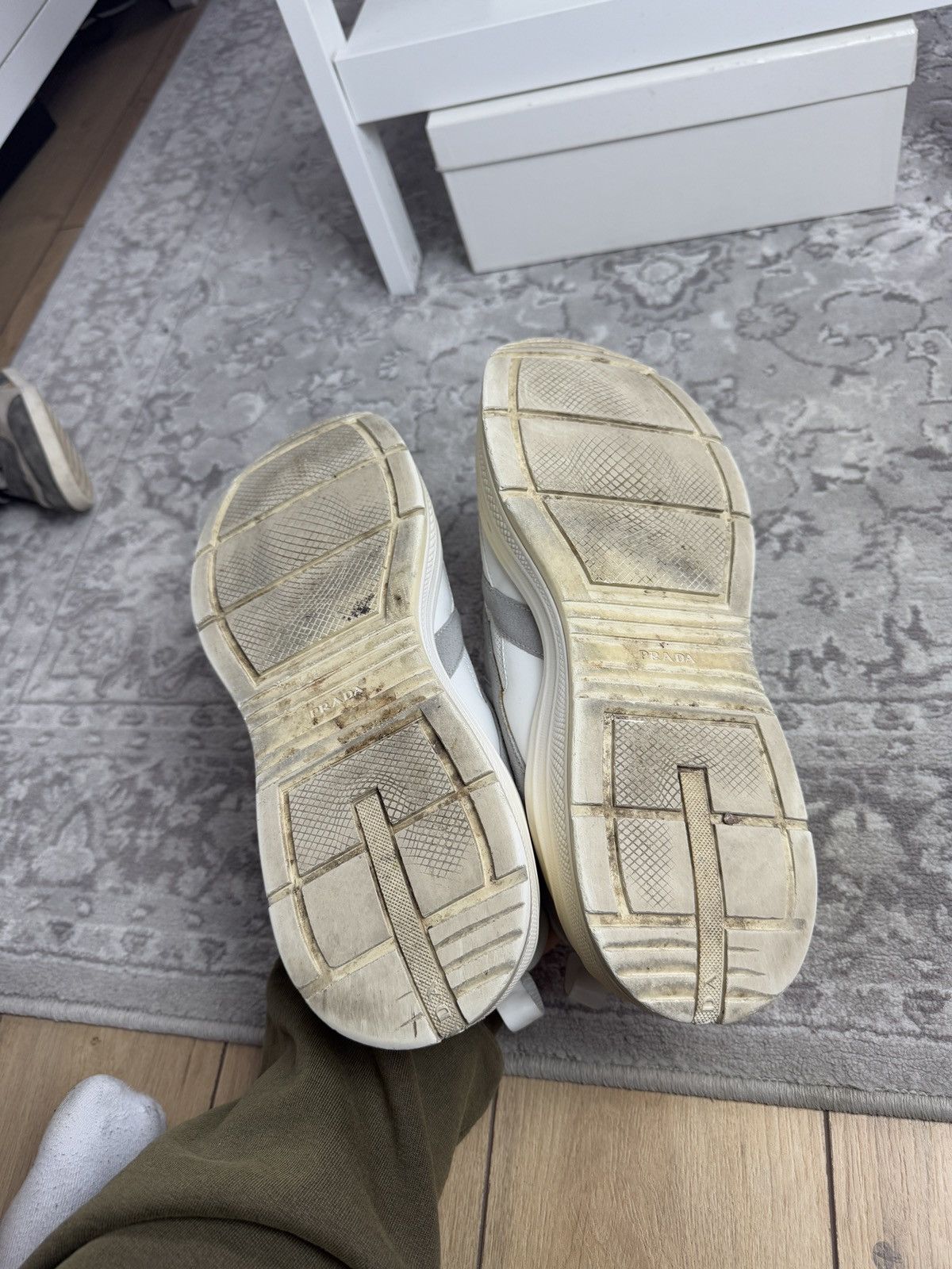 Designer × Prada Prada Milano low top leather platform sneakers US11.5 luxury Size US 11.5 / EU 44-45 - 11 Thumbnail