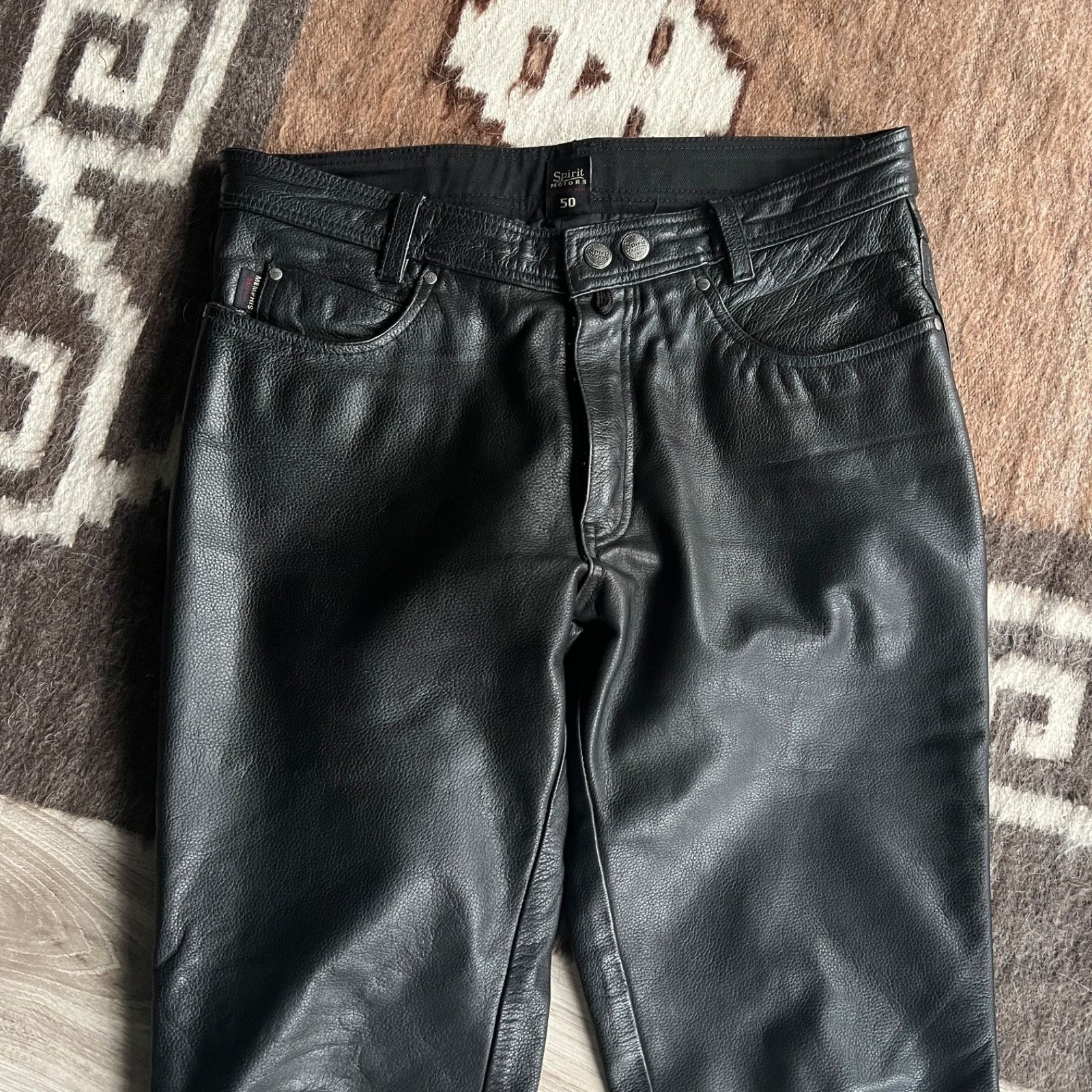 Leather Spirit Motors Leather Motorcycle Biker Pants 9791AC Size US 32 / EU 48 - 6 Thumbnail
