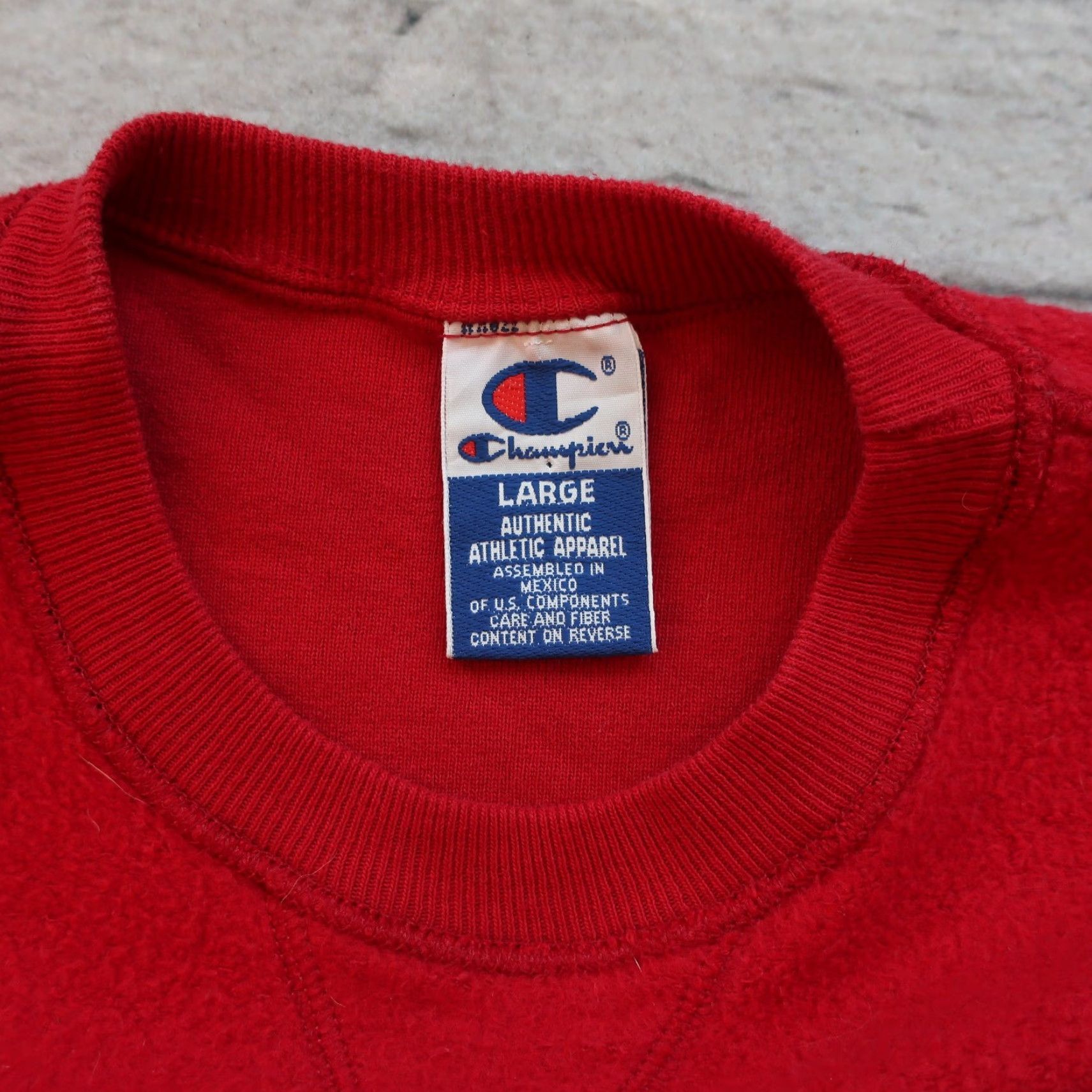 Champion VINTAGE Champion Logo Sweatshirt Mens Large Red Sweatshirt Size US L / EU 52-54 / 3 - 4 Thumbnail