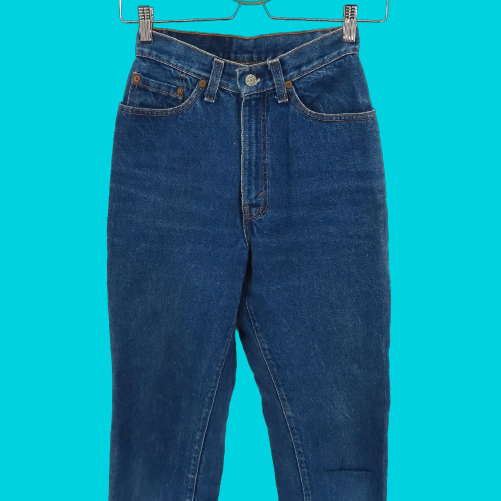 Levi's VINTAGE Levi's 505 Jeans Women Juniors 7 Blue Denim USA All Cotton Regular Straight 1980s Size 28" / US 6 / IT 42 - 1 Thumbnail