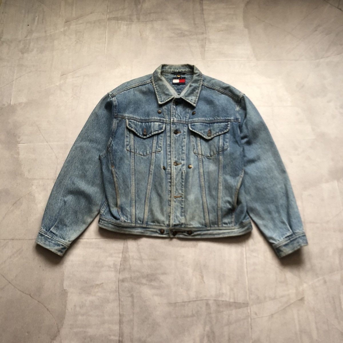 Tommy Hilfiger × Vintage vintage Tommy Hilfiger 90s style Levis Denim Jacket USA Y2K Size US XL / EU 56 / 4 - 1 Thumbnail