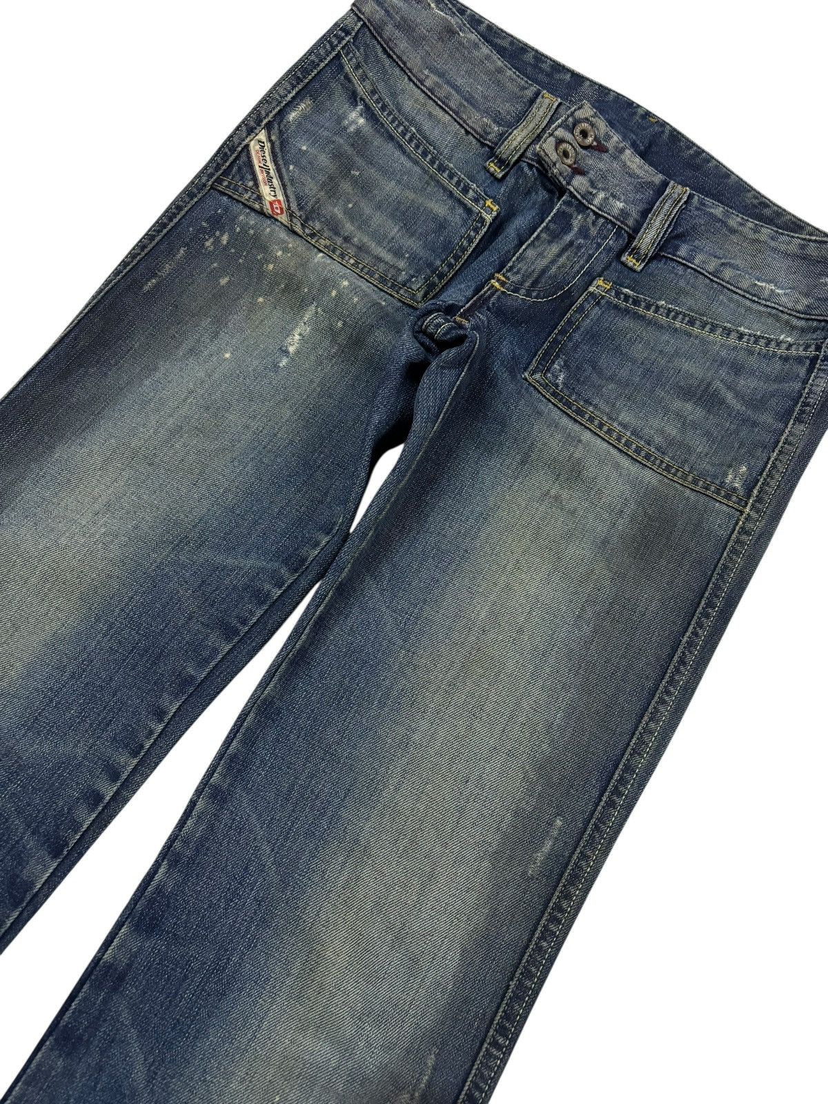 Diesel Vtg Diesel Italy Flared Distressed Jeans Size US 29 - 4 Thumbnail