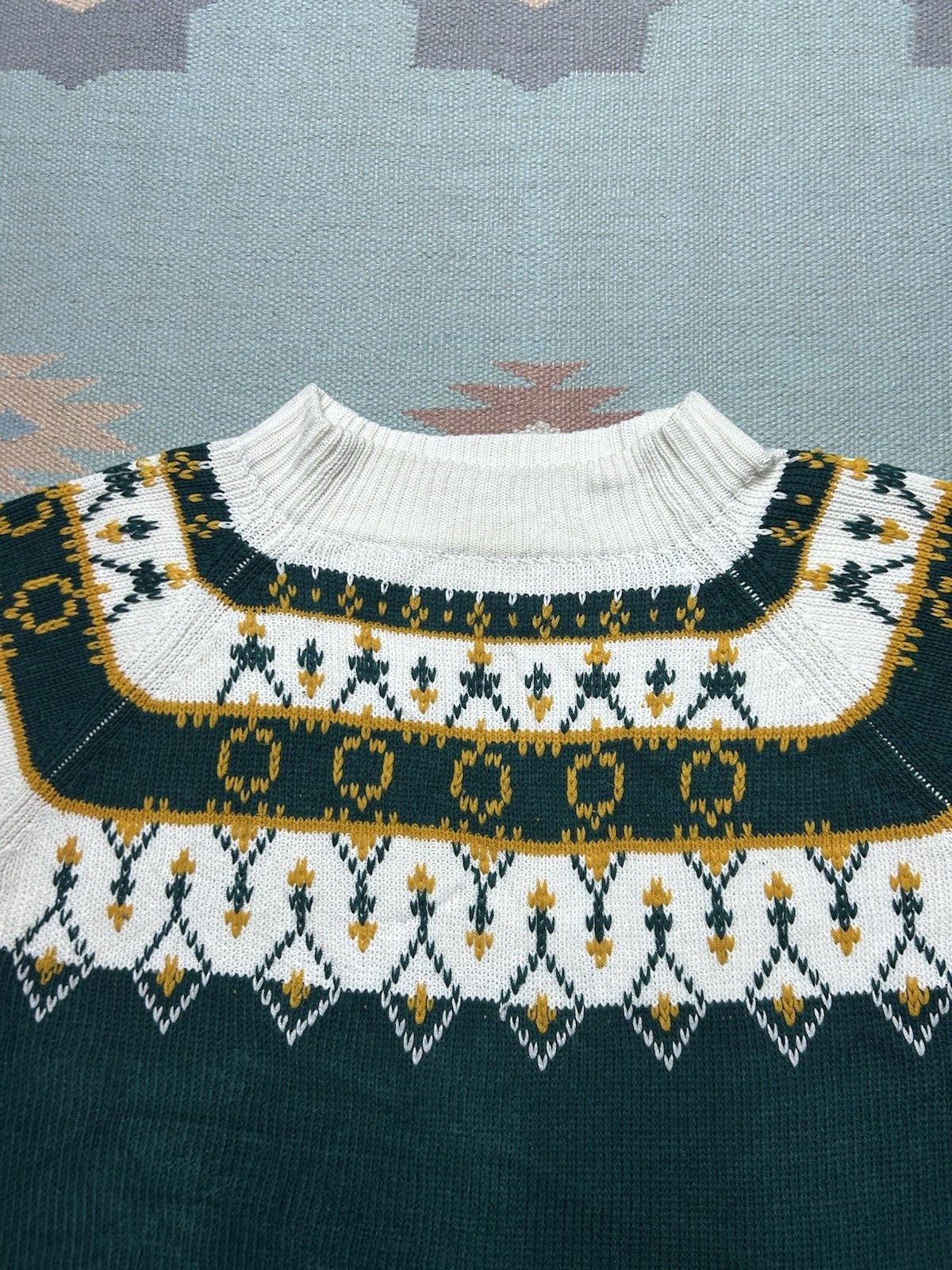 Vintage 70s acrylic knit sweater JCPenney Nordic Icelandic soft M Size US M / EU 48-50 / 2 - 4 Thumbnail