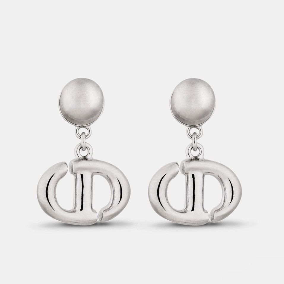 Dior Christian Dior CD NAVY Earrings Silver-Finish Metal Size ONE SIZE - 3 Thumbnail
