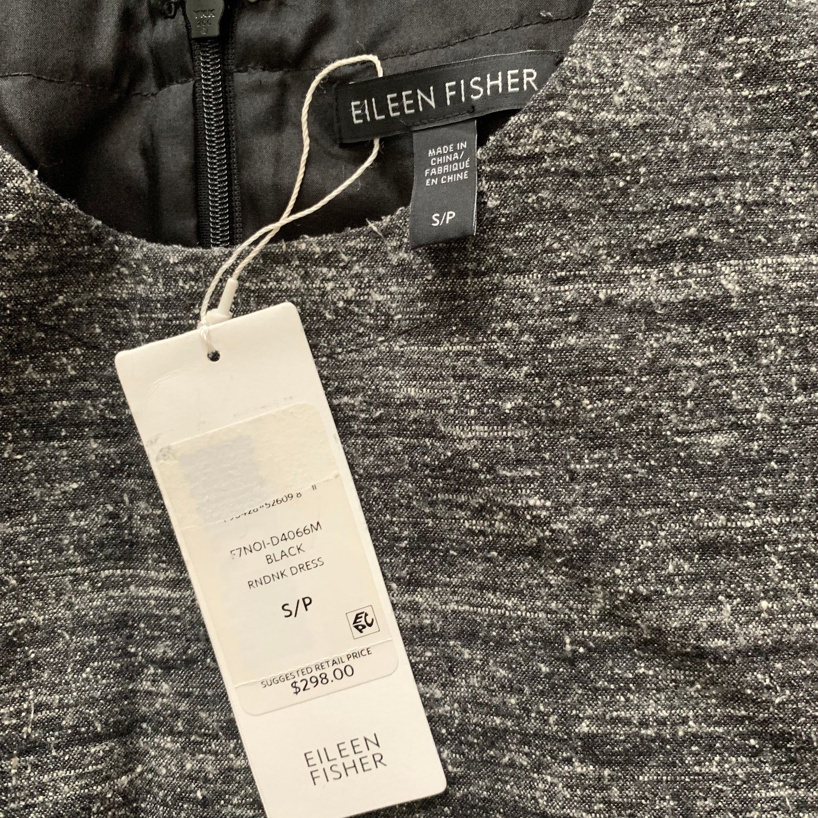 Eileen Fisher NEW Eileen Fisher Heathered Gray Silk Linen Shift Dress S Size S / US 4 / IT 40 - 10 Thumbnail