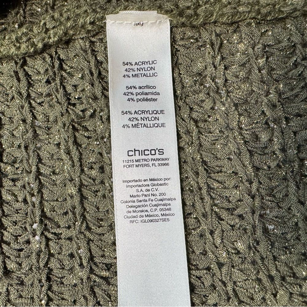 Chicos NWT New $109 Chico's Knit Sequin Trim Cardigan Size 1 US M Size M / US 6-8 / IT 42-44 - 9 Thumbnail