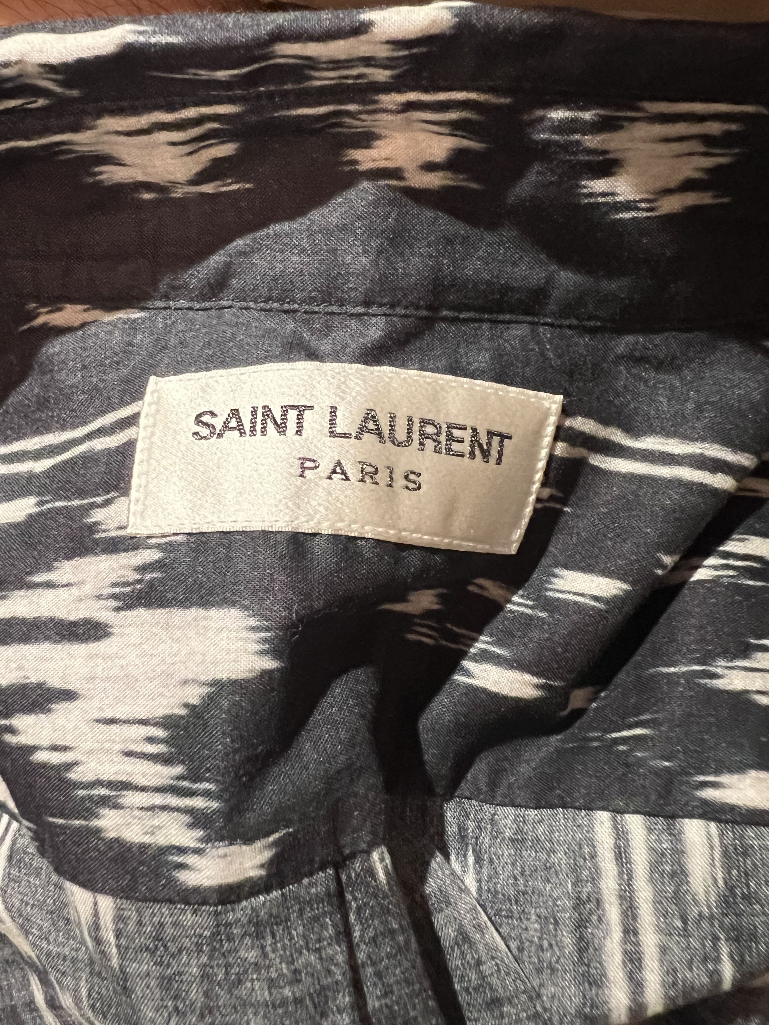 Saint Laurent Paris Pattern Short Sleeve - sz 37 Size US XS / EU 42 / 0 - 4 Thumbnail