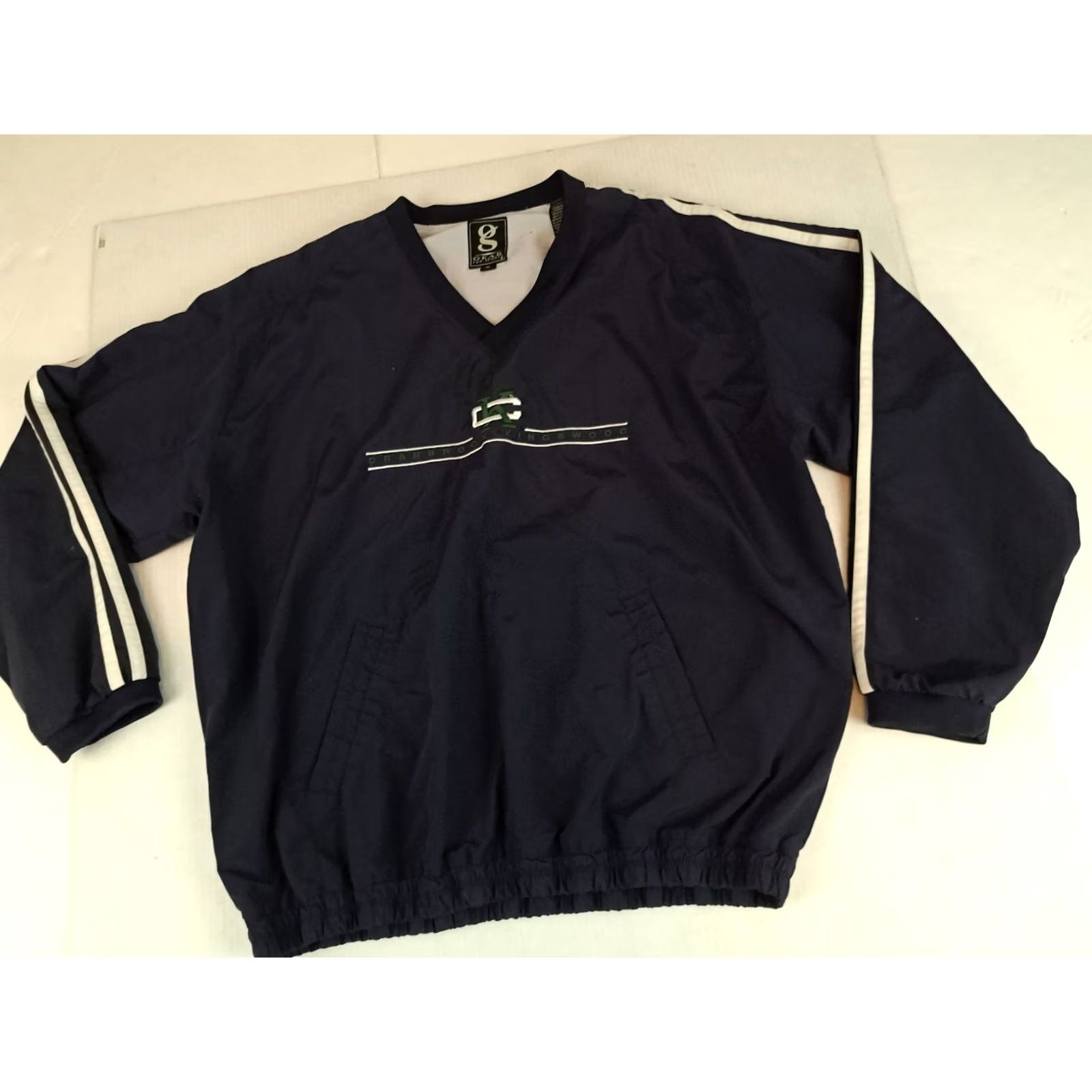 Vintage VINTAGE GEAR FOR SPORTS Jacket XL Blue College Cranbrook Kingswood College Michigan Embroidered Pullover Nylon Mens Size US XL / EU 56 / 4 - 5 Thumbnail
