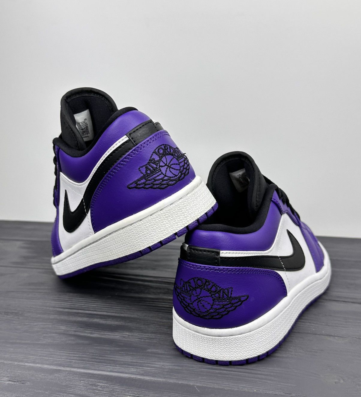Nike Nike Air Jordan 1 Low Leather Court Purple White Black Sz 9 Size US 9 / EU 42 - 8 Thumbnail