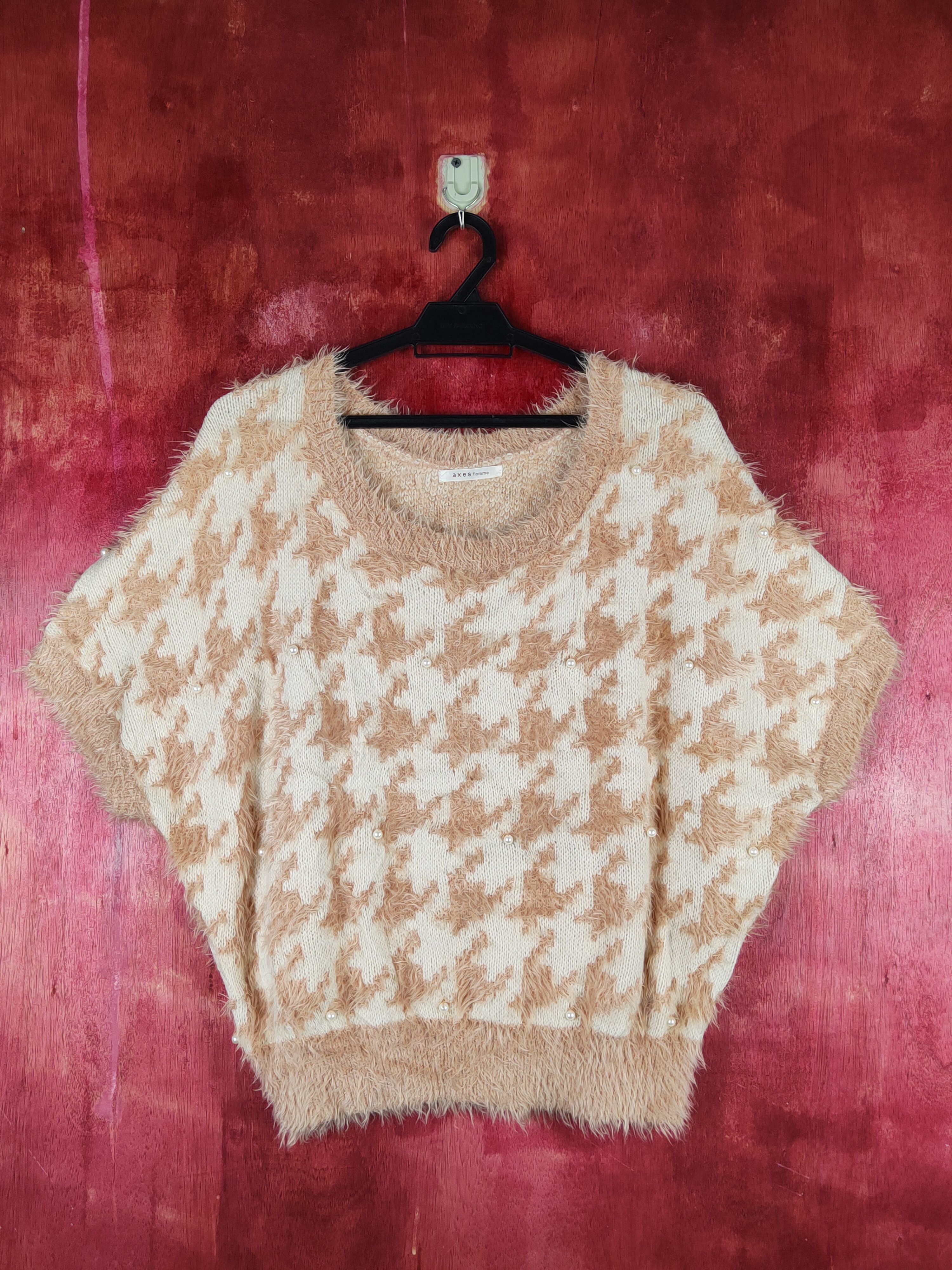 Aran Isles Knitwear Axes Femme Brown Shag Shaggy Fur Mohair Knitwear #S1939 Size M / US 6-8 / IT 42-44 - 1 Thumbnail