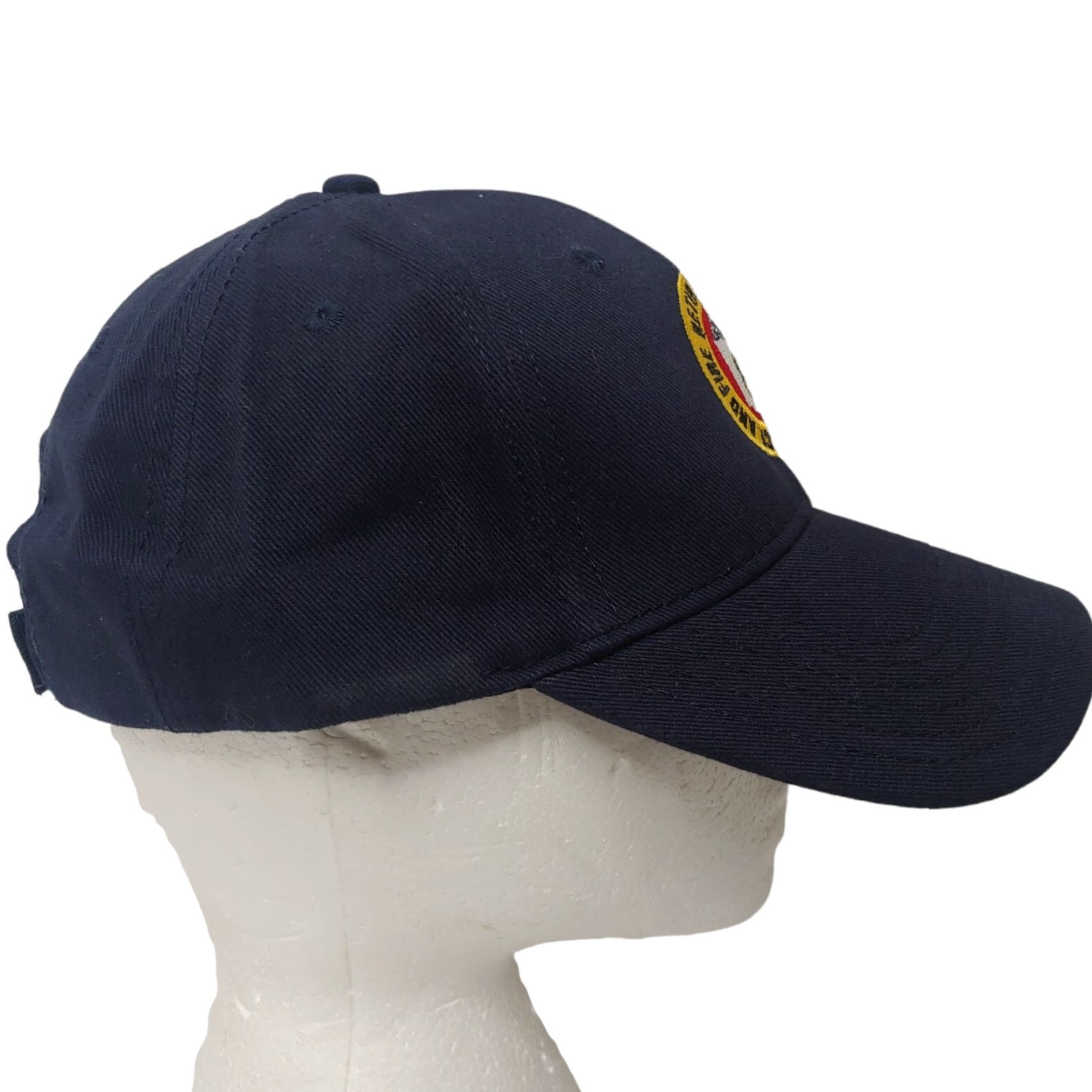 Vintage Otto Police & Fire Retirees of Ohio Cap Mens Adjustable Blue Cotton Canvas Strap Back Size ONE SIZE - 3 Thumbnail