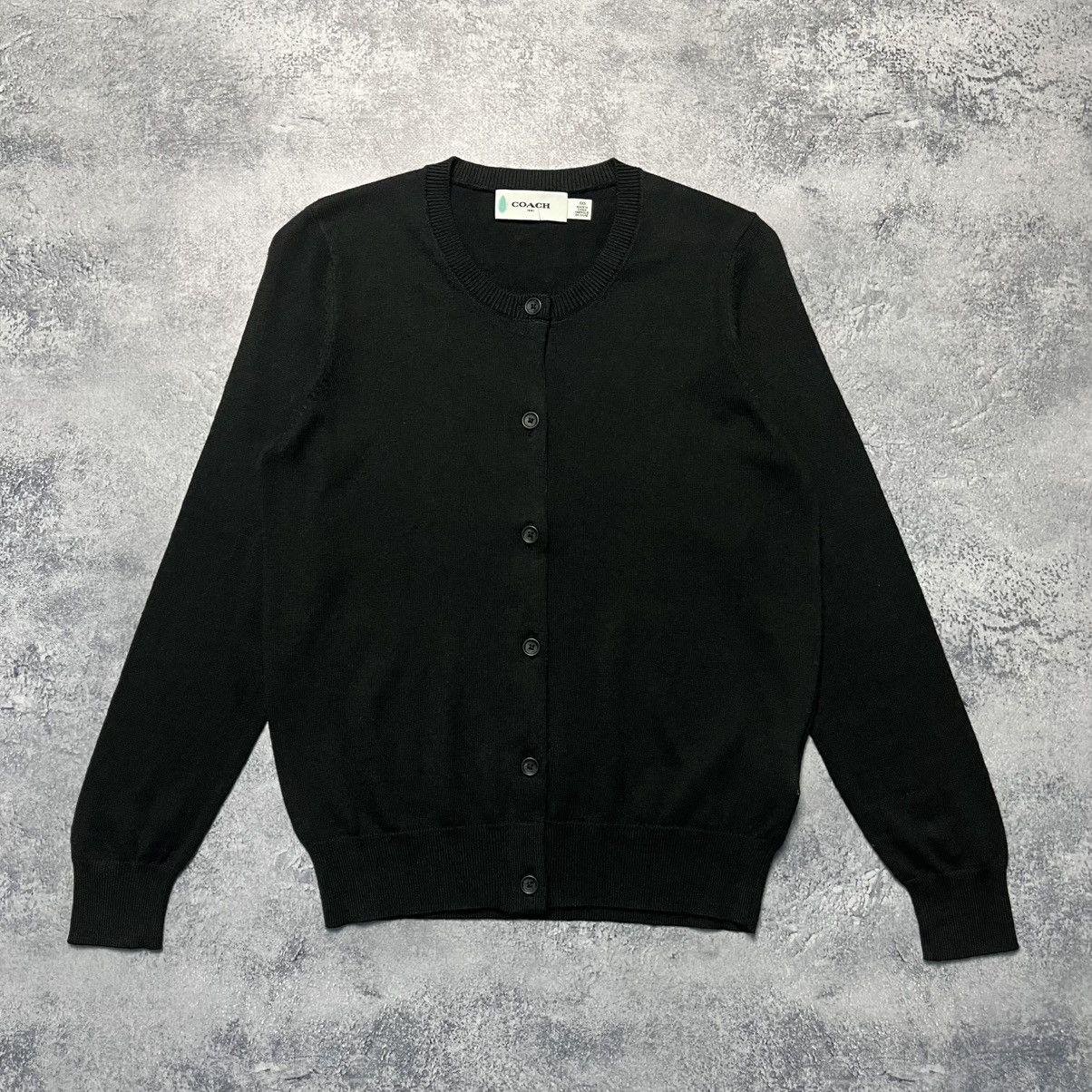 Coach Coach Black Cardigan Sweater Luxury Designer Size XXS / US 00 / IT 34 - 1 Thumbnail