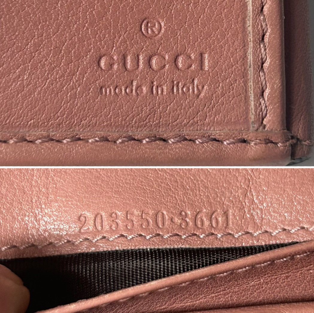 Gucci Gucci GG Monogram Canvas Pink Continental Heart Wallet Size ONE SIZE - 4 Thumbnail