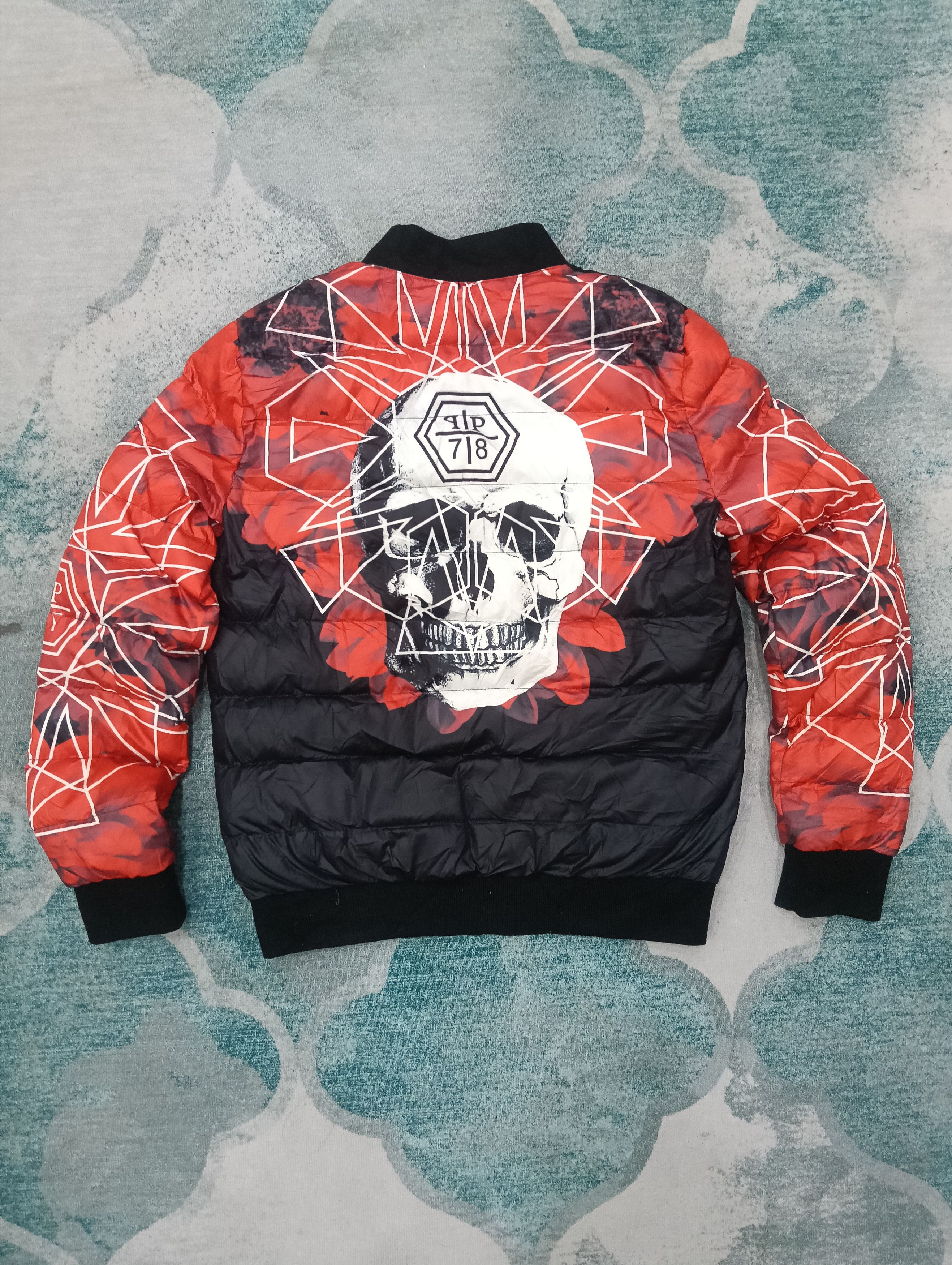 Designer × Japanese Brand Huishang Inspired Philipp Plein Skull Puffer Jacket Size US XL / EU 56 / 4 - 8 Thumbnail