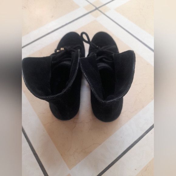Louis Vuitton Monogram Suede Sneaker Flap Shoes Black RARE! Size US 6.5 / IT 36.5 - 7 Thumbnail