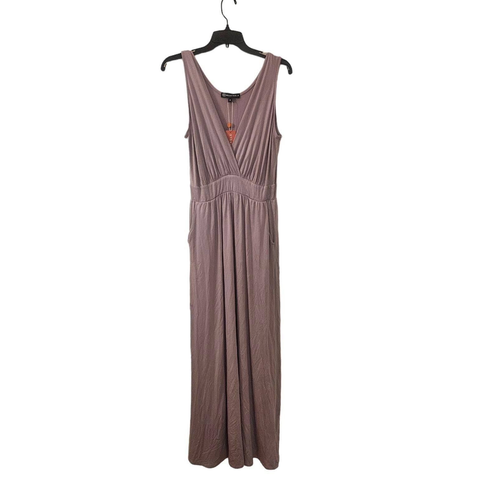 Designer Wantable Sleeveless Maxi Dress V Neck Brown Size Medium Size M / US 6-8 / IT 42-44 - 2 Thumbnail