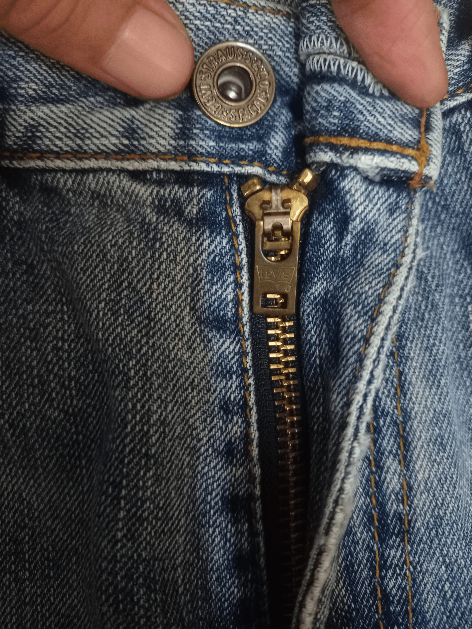Levi's × Levi's Vintage Clothing Vintage 90s Levis 502 Blue Wash Distressed Loose Jeans Size US 29 - 3 Thumbnail