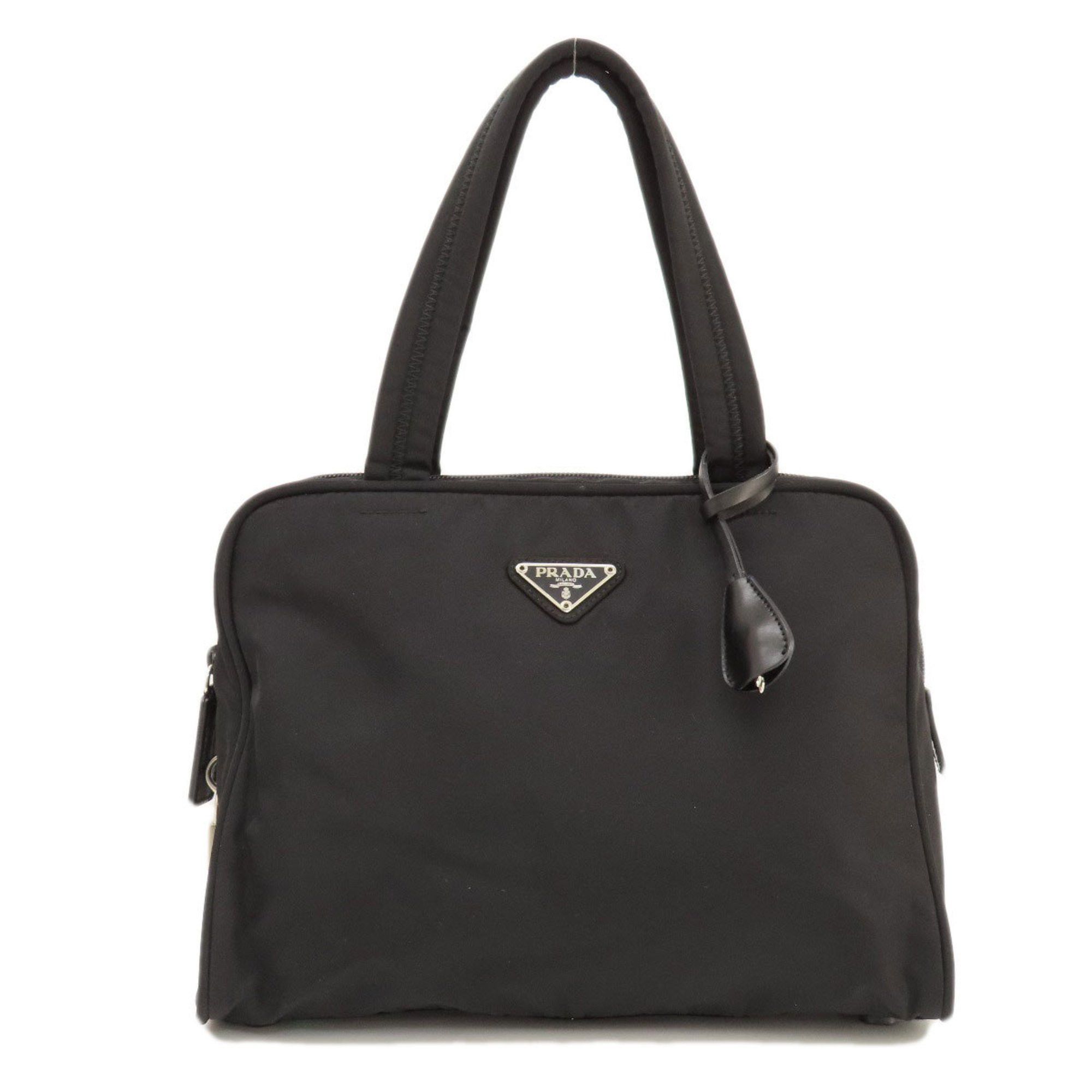image of Prada Metal Handbag Nylon Material Women's Prada in Black