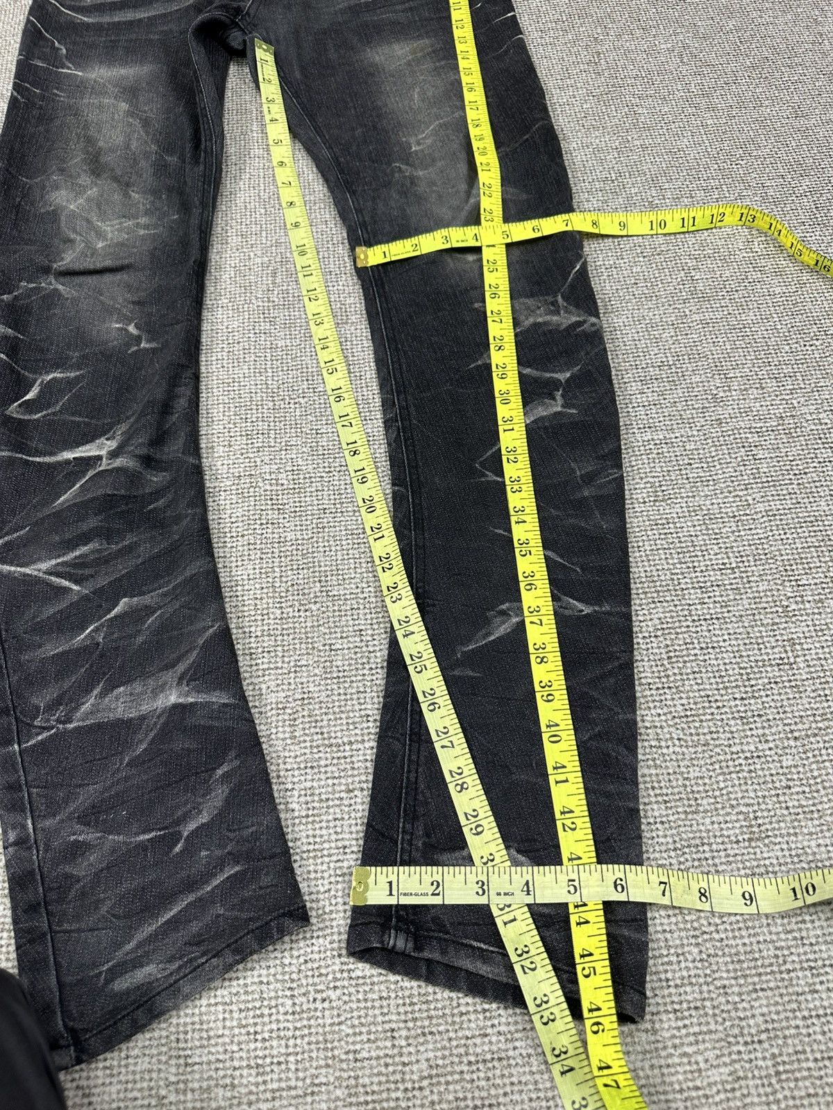 Tornado Mart Iconic Semantic Design Black Tapered Denim 34x33 D761 Size US 34 / EU 50 - 8 Thumbnail