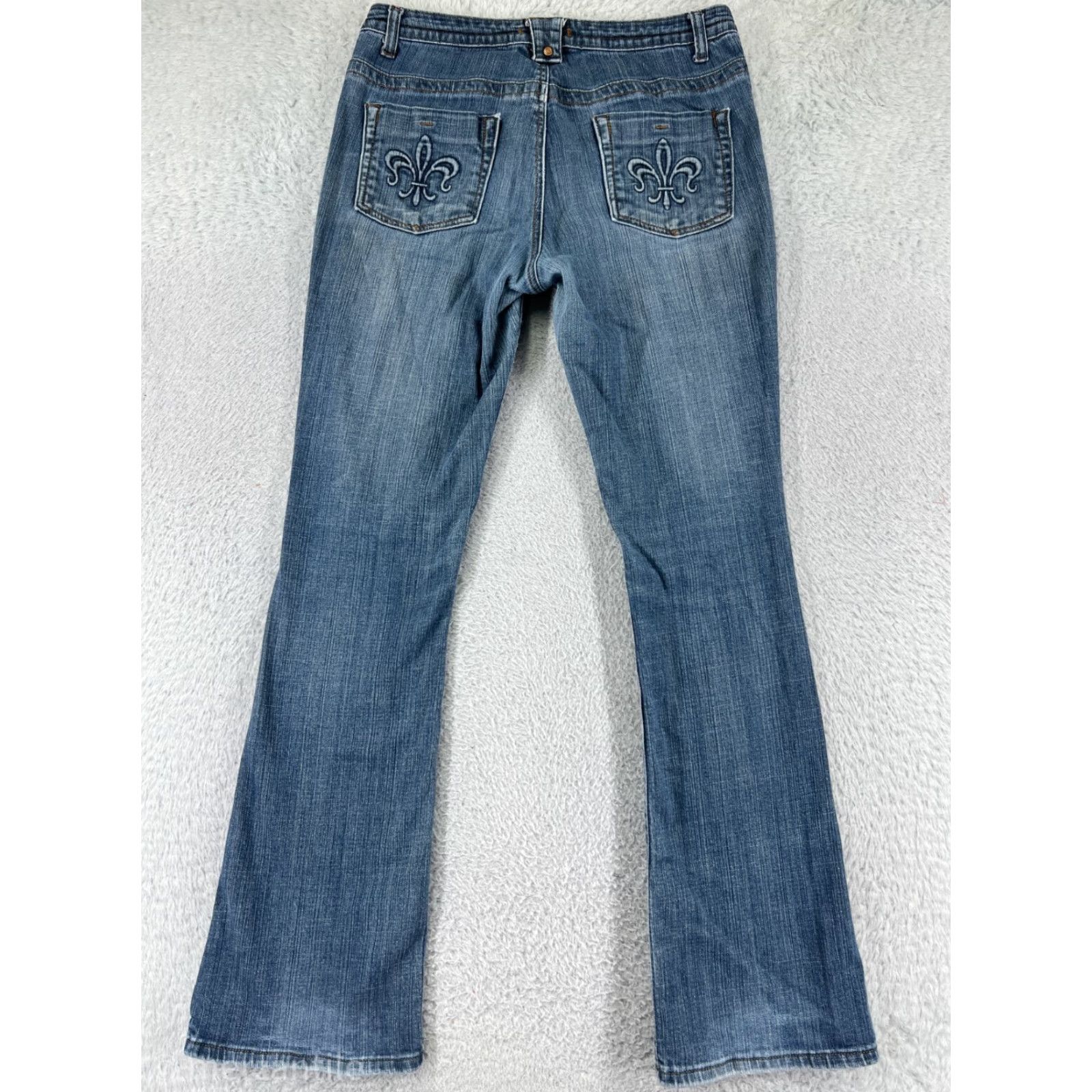 Hope Hope Jeans Bootcut 10 Blue Denim 5-Pocket Stretch Regular Womens Size 32" / US 10 / IT 46 - 3 Thumbnail