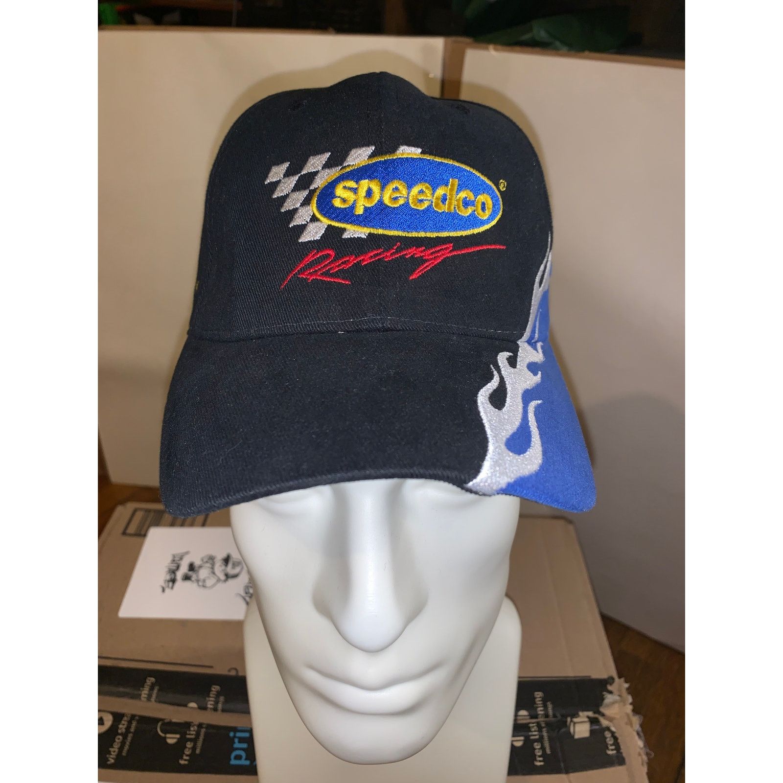 Other Speedco Racing Hat Indy 2008 Flame Black Blue Strapback Size ONE SIZE - 1 Thumbnail
