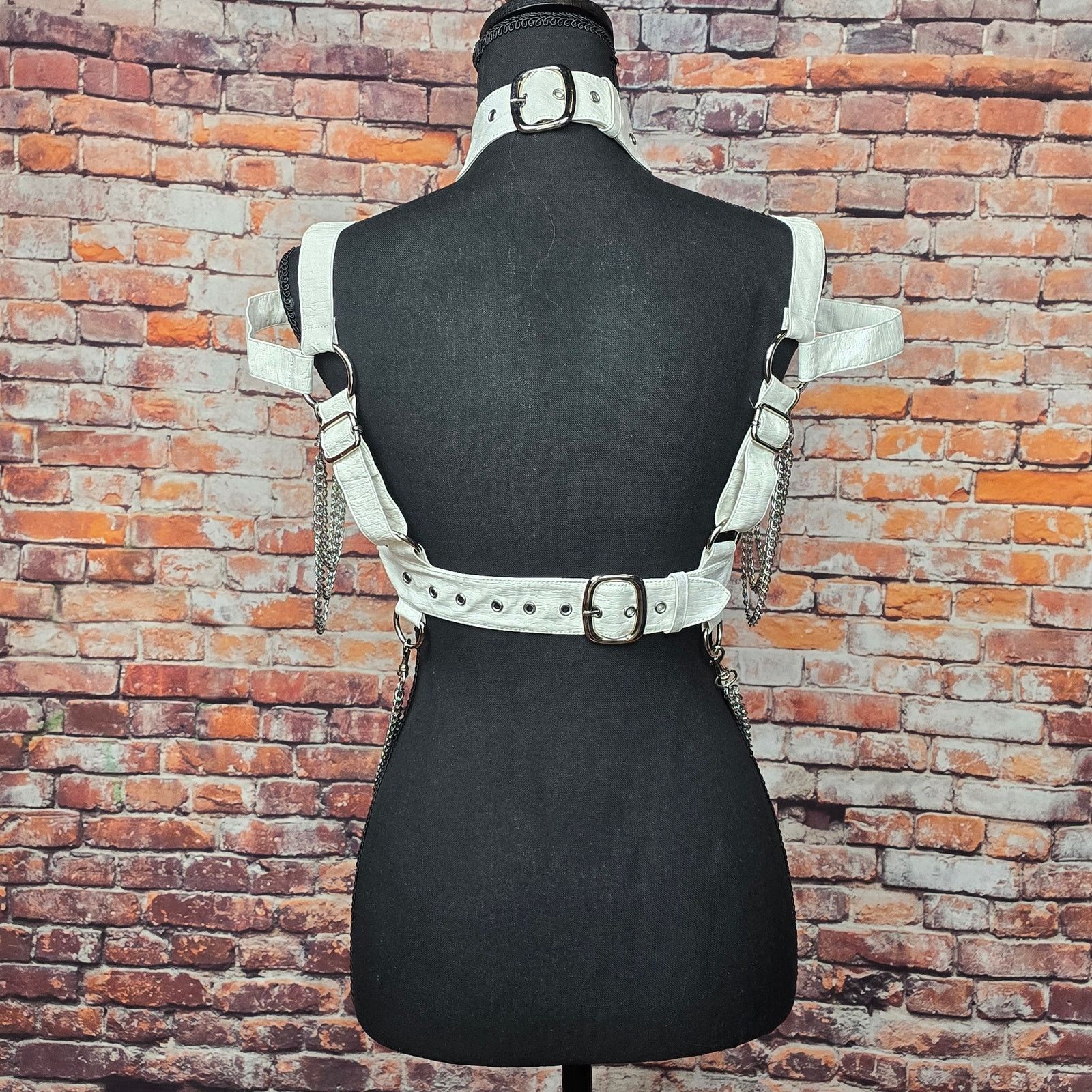 Dolls Kill Doll skill Club Exx White Faux Leather Rave Top Size S Size S / US 4 / IT 40 - 3 Thumbnail