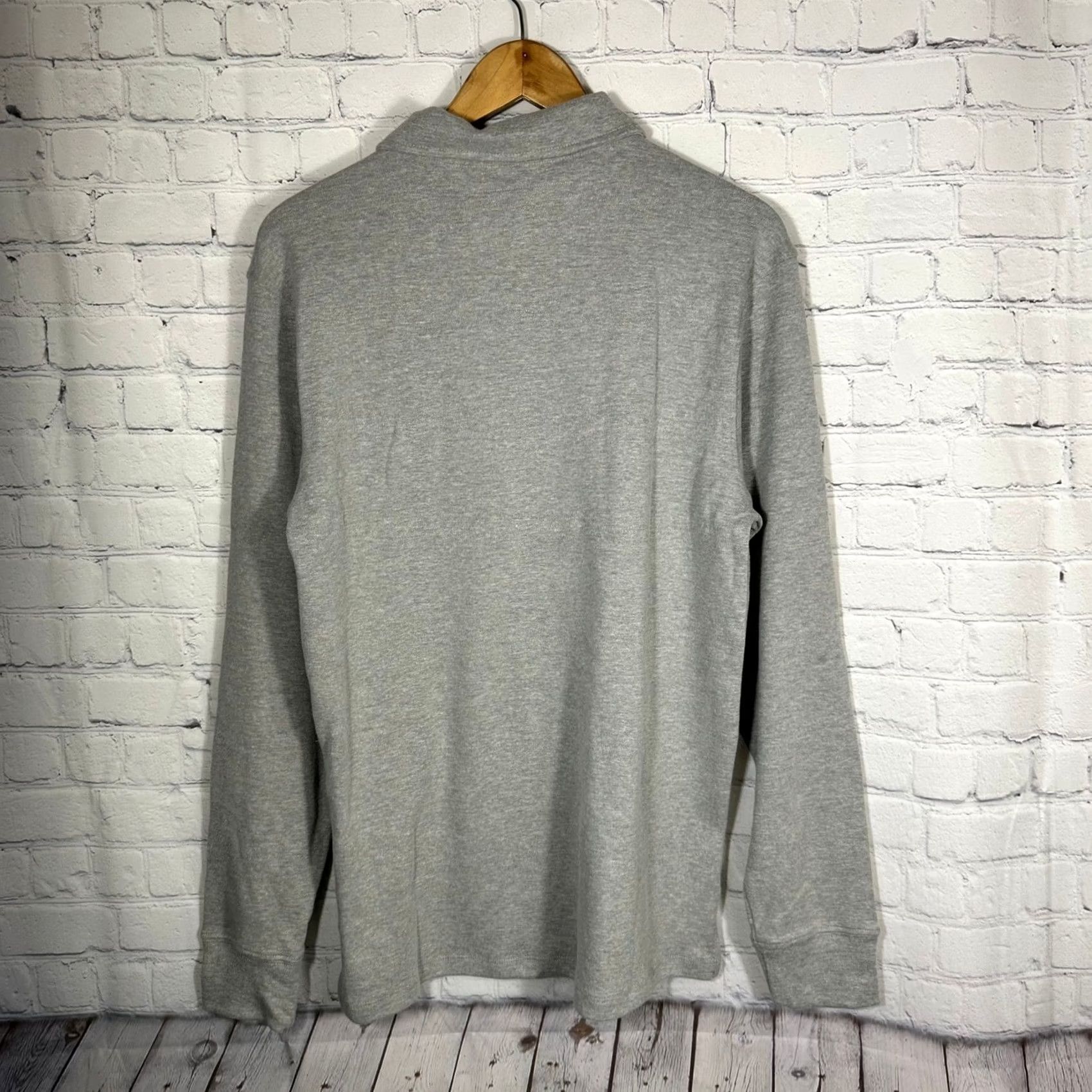 Vintage American Giant Mens Long Sleeve Polo Shirt Gray Cotton Blend Pocket M Size US M / EU 48-50 / 2 - 7 Thumbnail