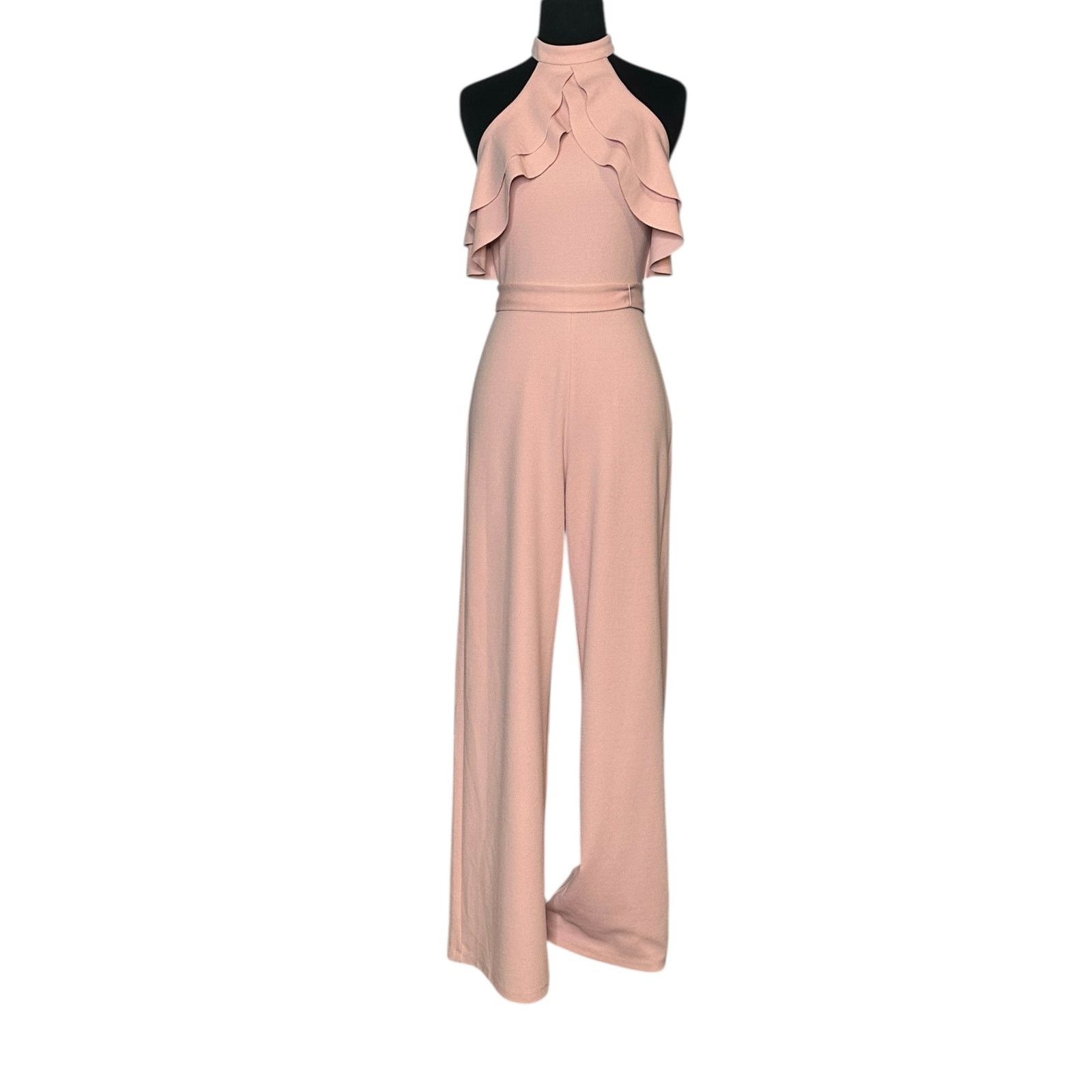 Anthropologie Avec les Filles halter neck ruffled jumpsuit size 2 Size 26" / US 2 / IT 38 - 18 Thumbnail