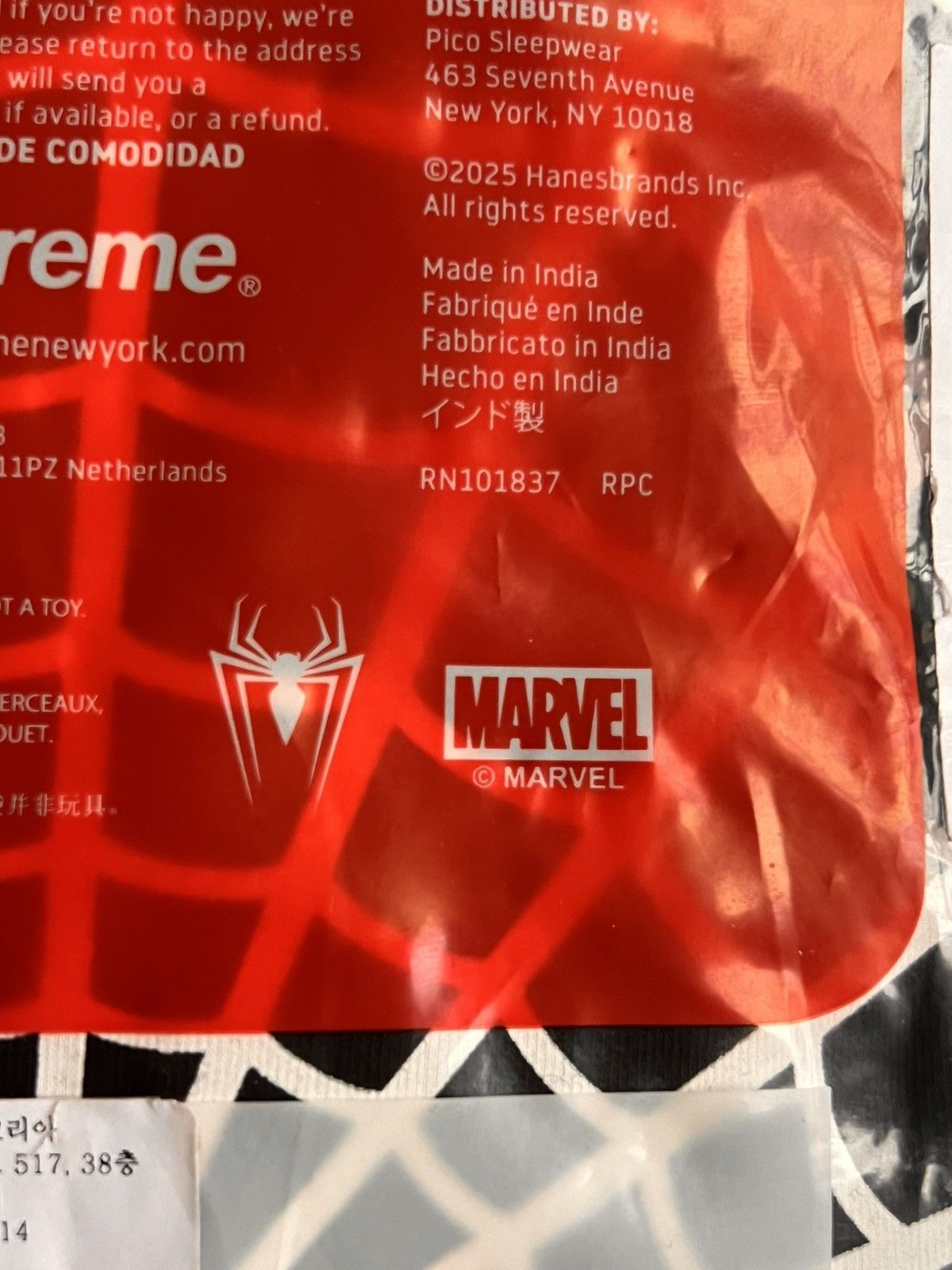 Supreme XL Supreme Marvel Spider-Man Web hanes t-shirt black venom Size US XL / EU 56 / 4 - 10 Thumbnail