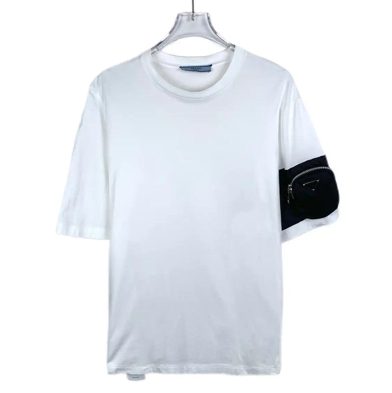 Prada Prada Men's White Cotton T-Shirt with Pocket Size US M / EU 48-50 / 2 - 1 Thumbnail
