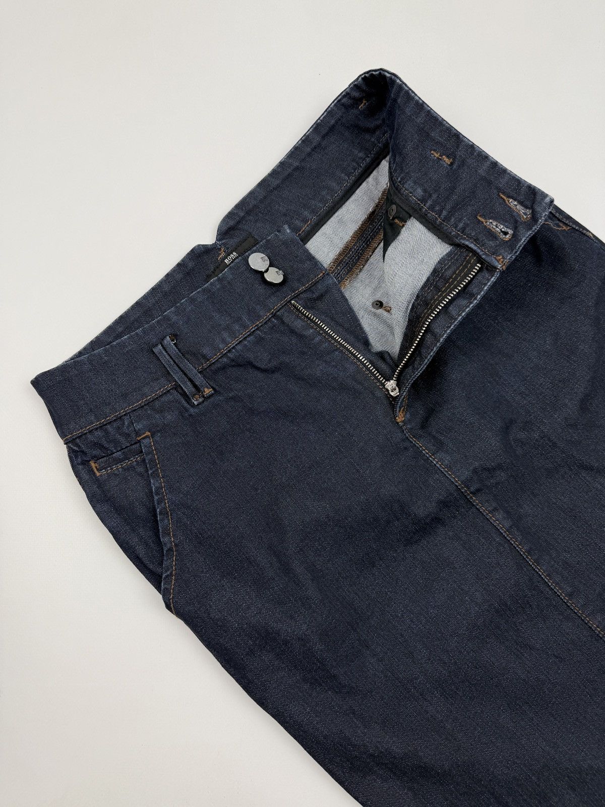 Hugo Boss Y2K Vintage Hugo Boss Dark Blue Denim Midi Pencil Skirt Size 30" / US 8 / IT 44 - 3 Thumbnail