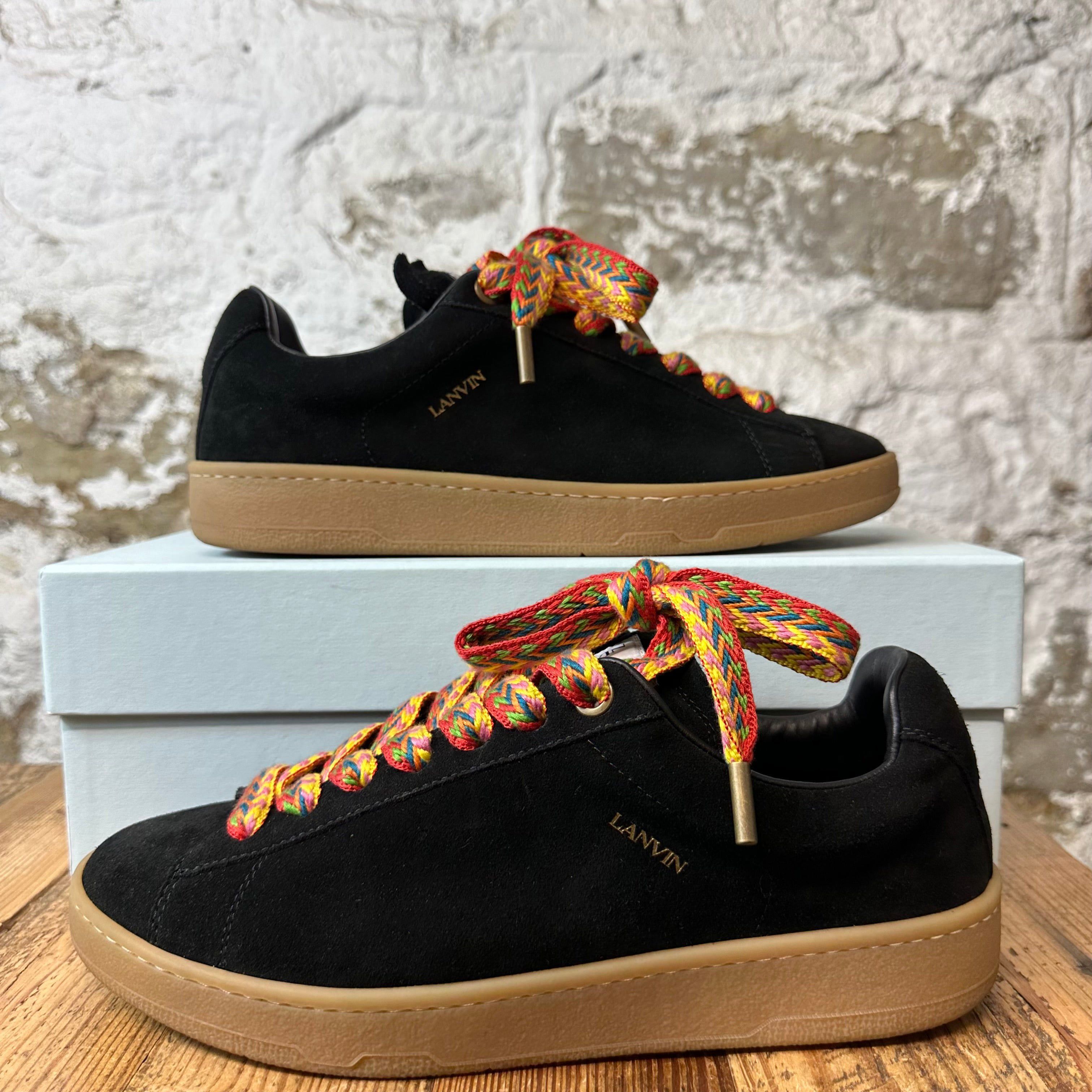 Lanvin Curb Lite Multicolor Lace Black Sneaker Sz 12 (45)