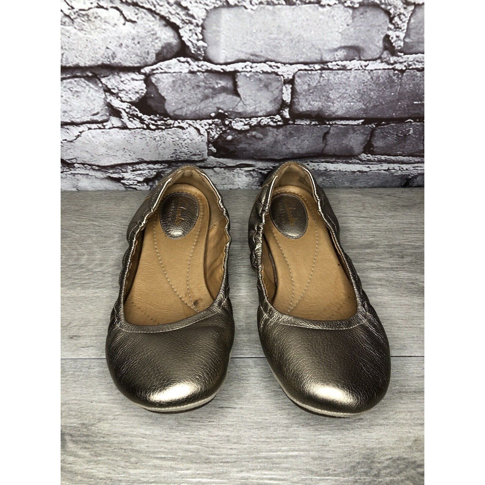 Clarks Clarks Artisan Bronze Gold Leather Casual Ballet Flats Shoes Size US 8 / IT 38 - 16 Thumbnail