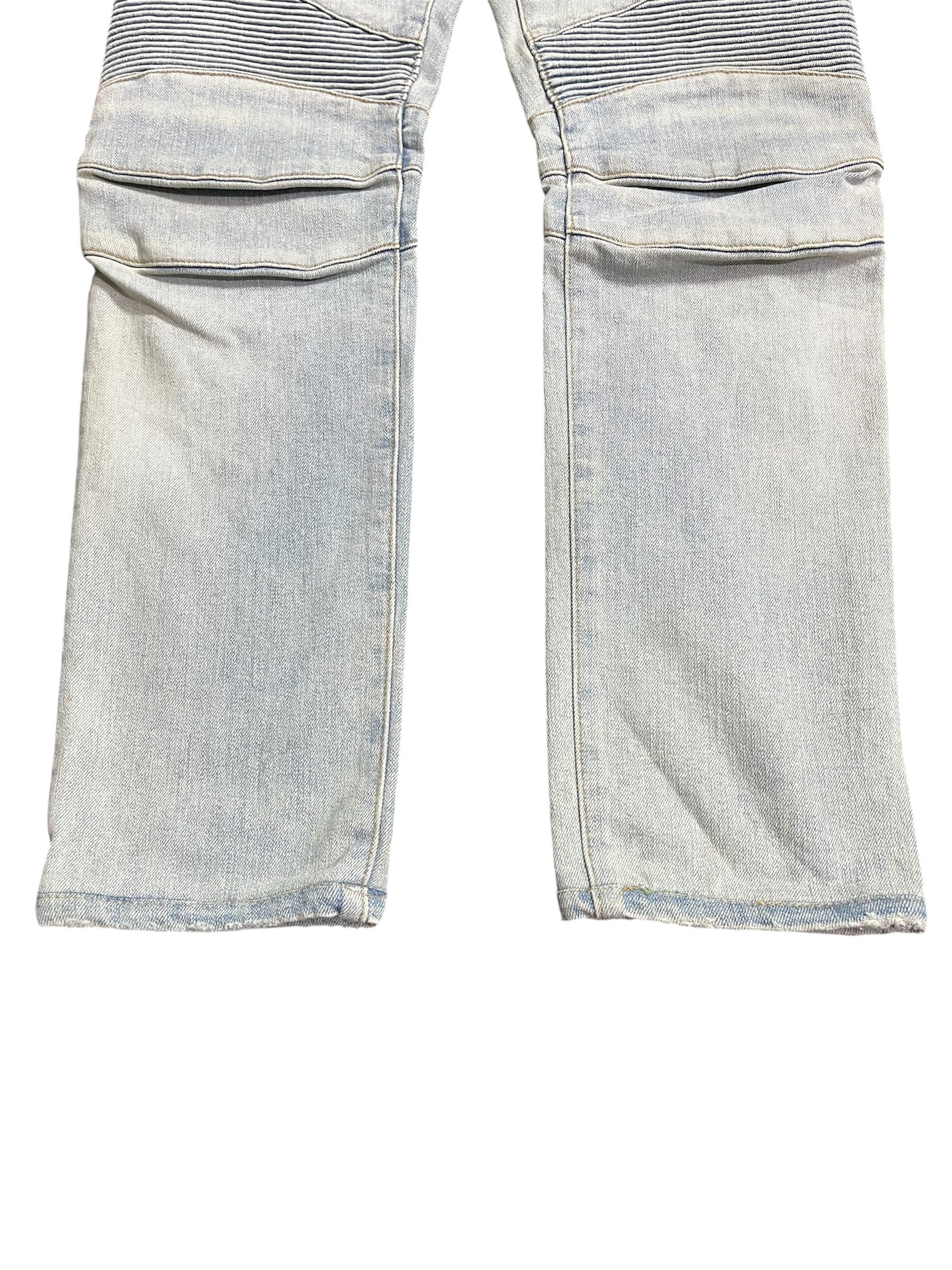 Balmain Balmain kanye light blue distressed biker jeans Size US 29 - 5 Thumbnail