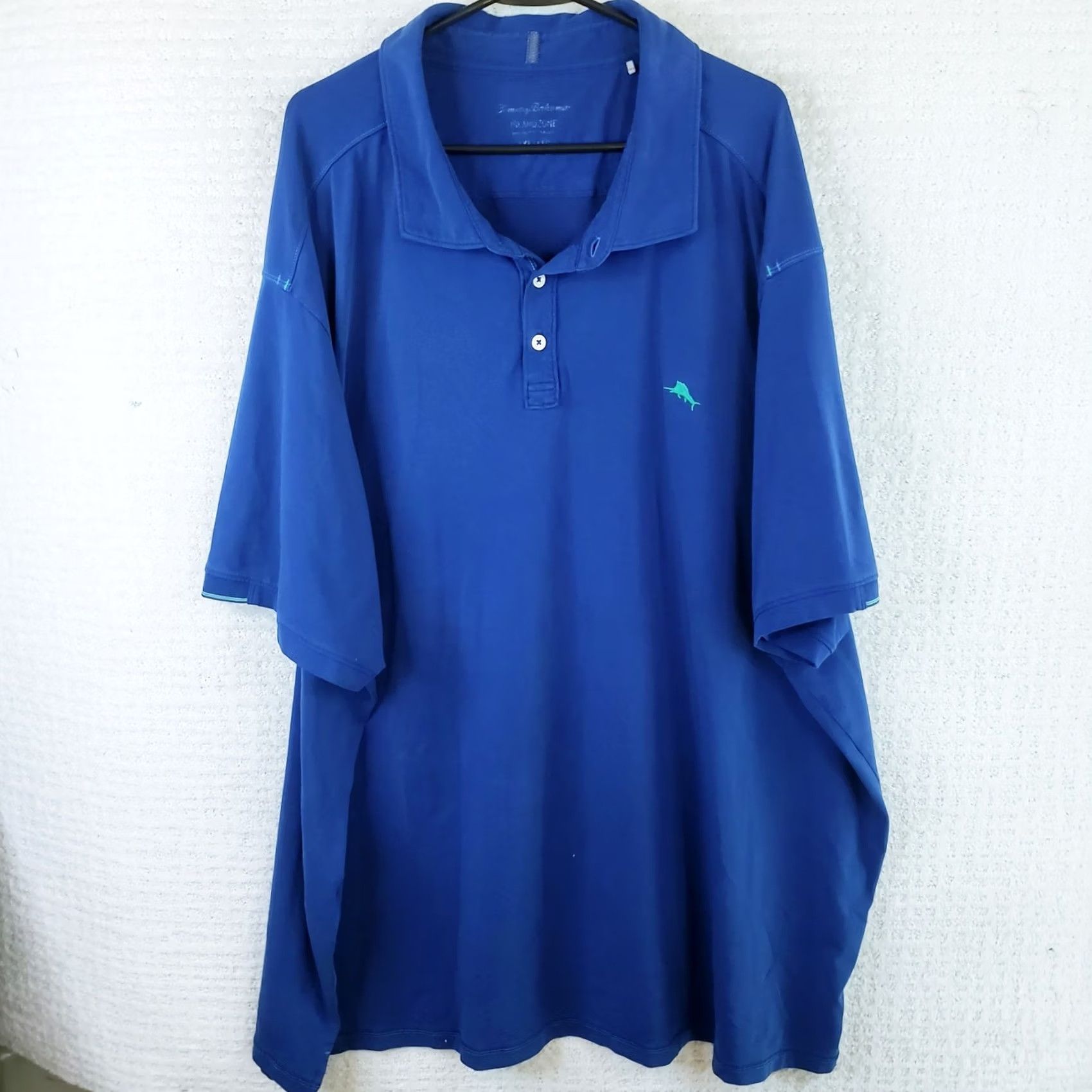Tommy Bahama VINTAGE Tommy Bahama IslandZone Polo Shirt Short Sleeve 4XL Blue Marlin Logo Mens Polo Shirt Big & Tall Size US XXL / EU 58 / 5 - 2 Thumbnail