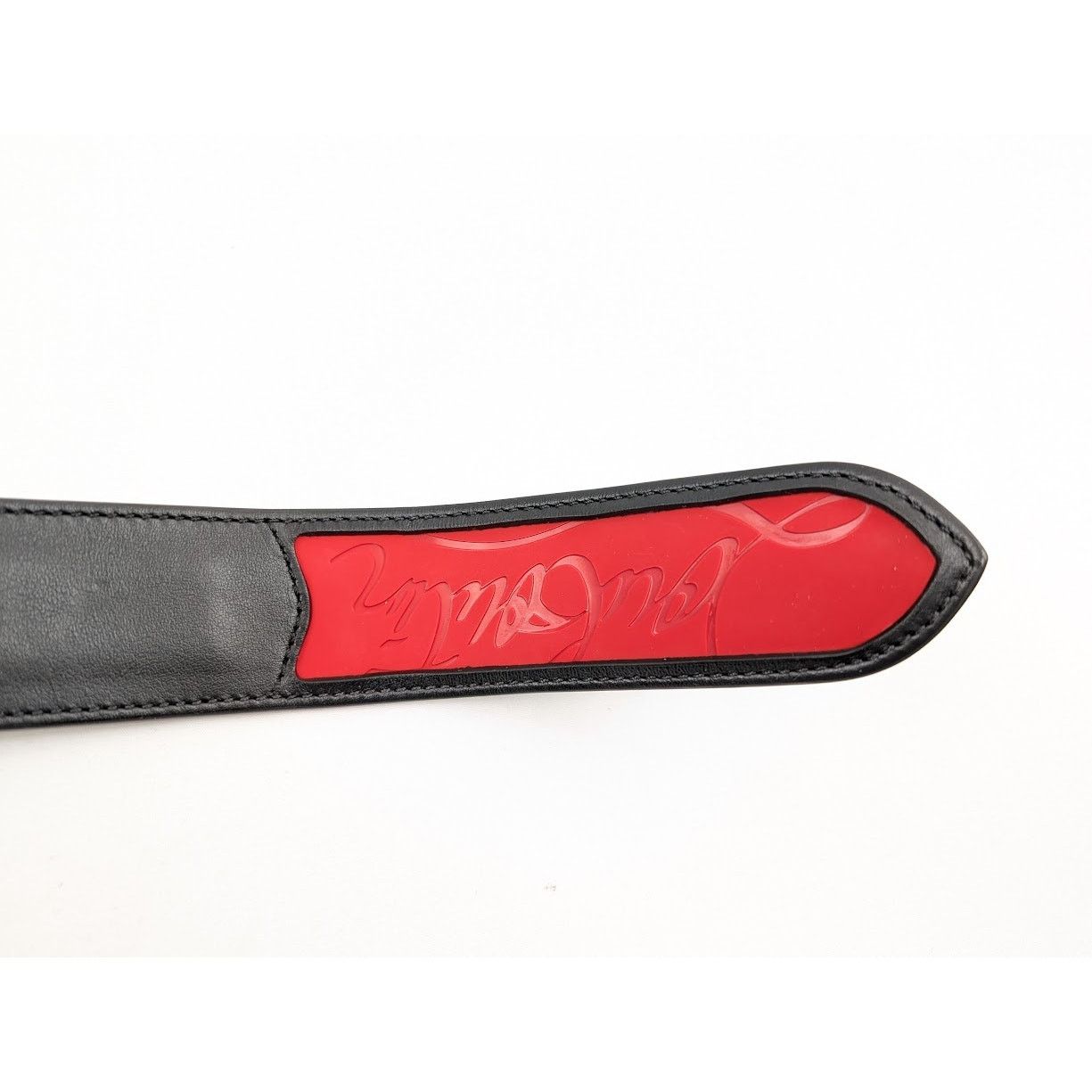 Christian Louboutin o1rshd1 Size: 100 / Calf Spikes Loubi Belt Black/Loubi/Gold Size 38 - 9 Thumbnail