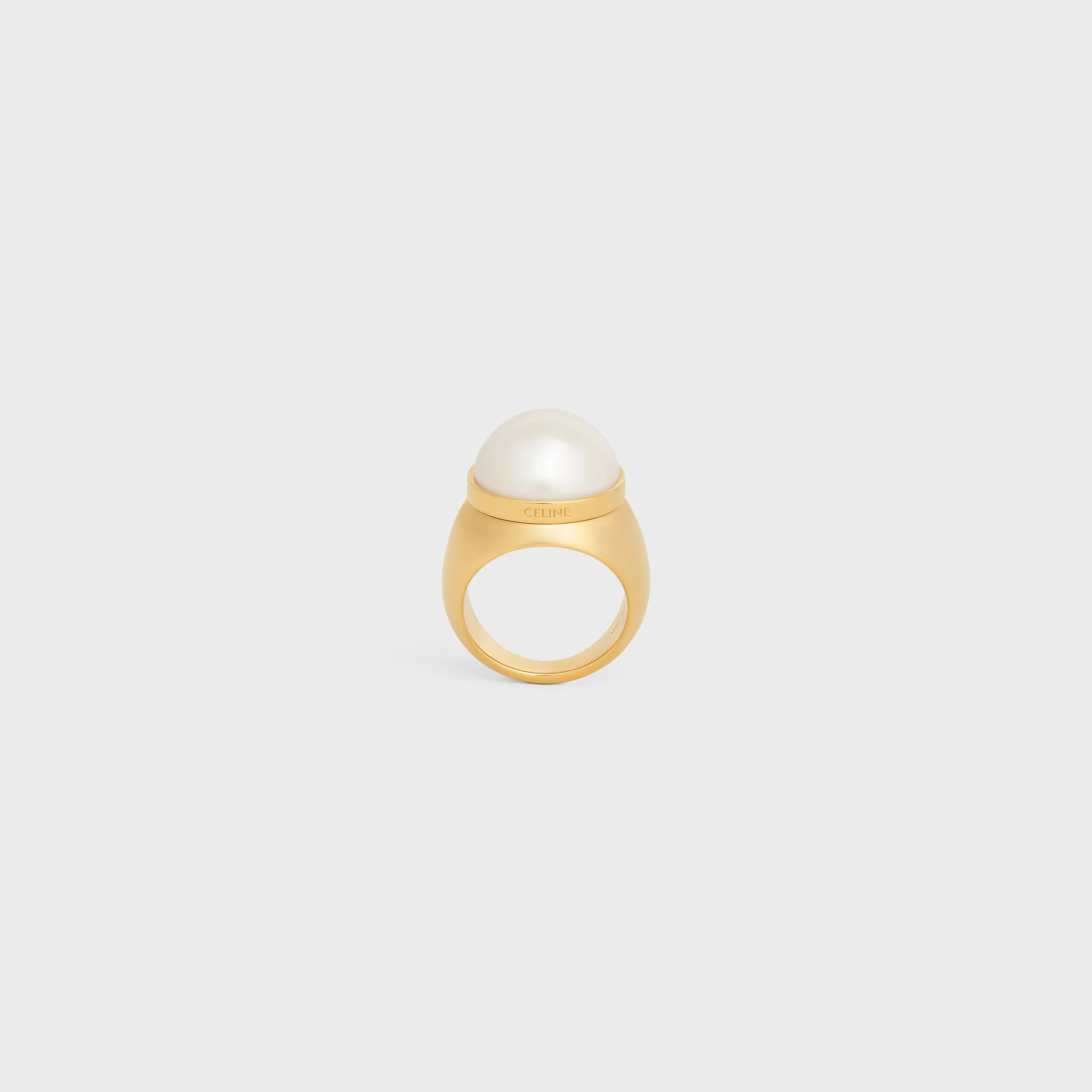 Celine o1bcso1str0925 461CI6PRB Size: OS / Ring in Gold/Ivory Size ONE SIZE - 1 Thumbnail
