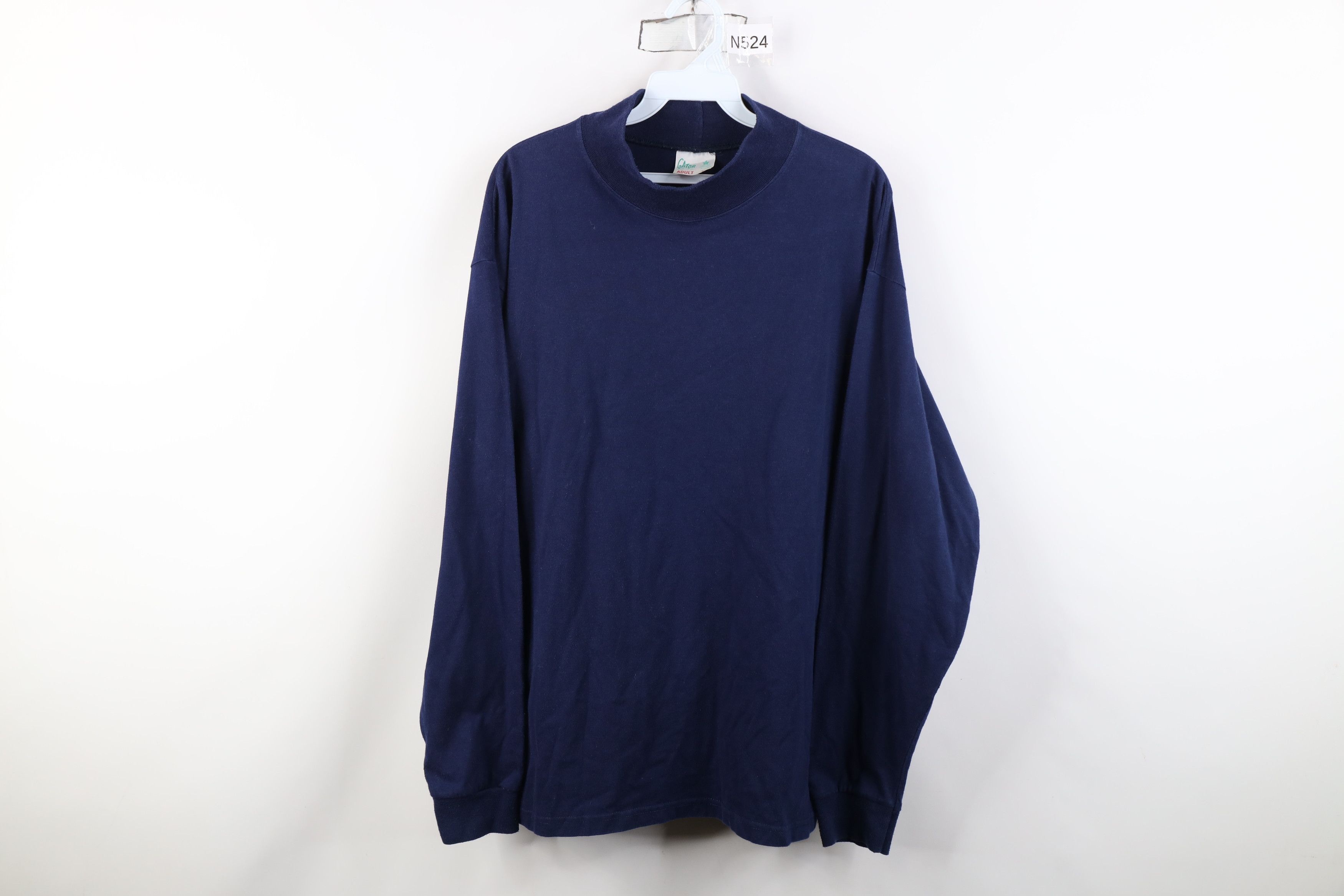 Vintage Vintage 90s Streetwear Mock Neck Long Sleeve T-Shirt USA Size US XL / EU 56 / 4 - 1 Thumbnail