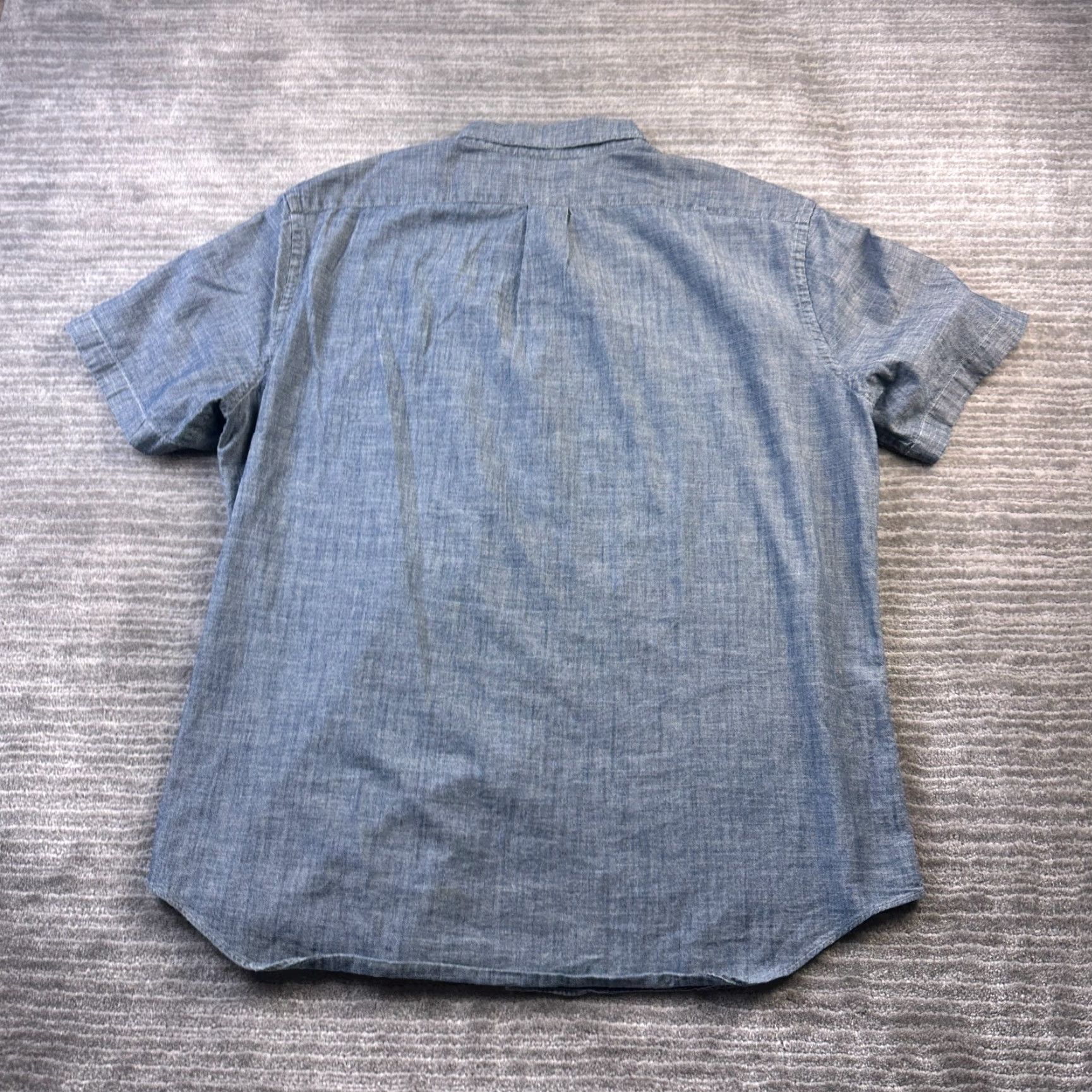 J.Crew J Crew Shirt Mens Extra Large Blue Chambray Button Up Size US XL / EU 56 / 4 - 2 Thumbnail