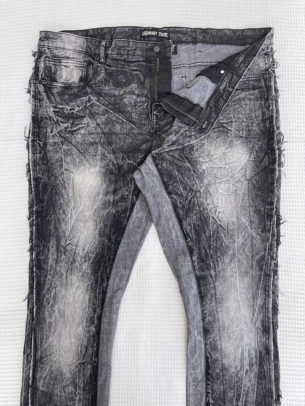 Japanese Brand Last Drop🔥LAGENDARY STATUS Distressed hybrid Bootcut Jeans Size US 44 / EU 60 - 4 Thumbnail